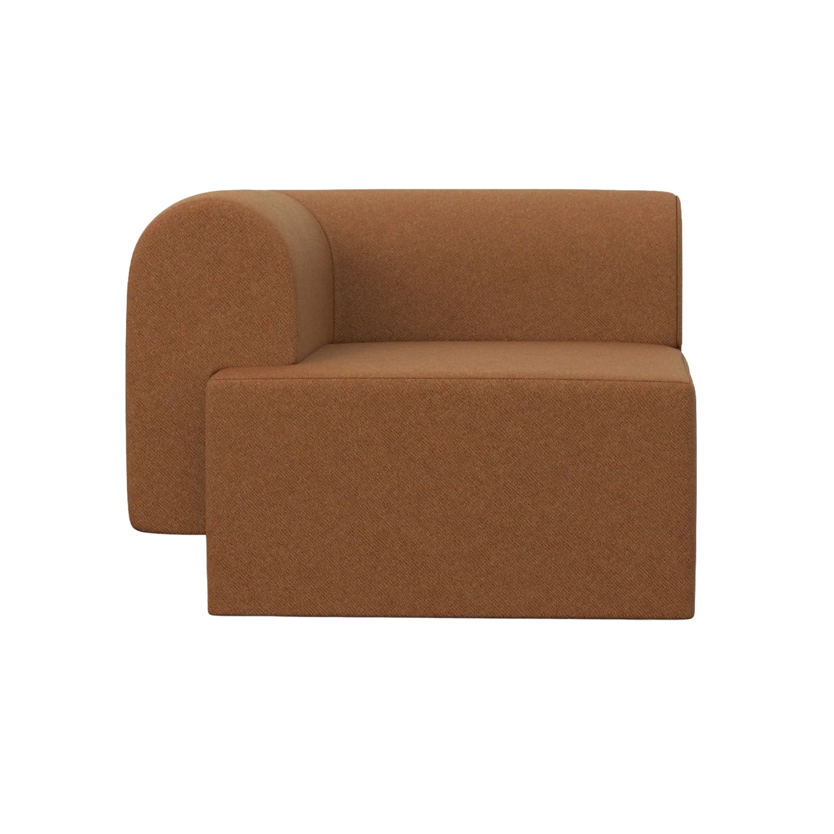 Sofa modulowa TORI - moduł lewostronny rdzawy