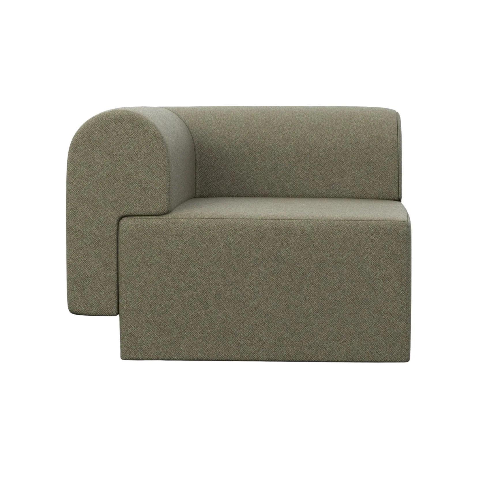 Sofa modułowa TORI - moduł narożny zielony