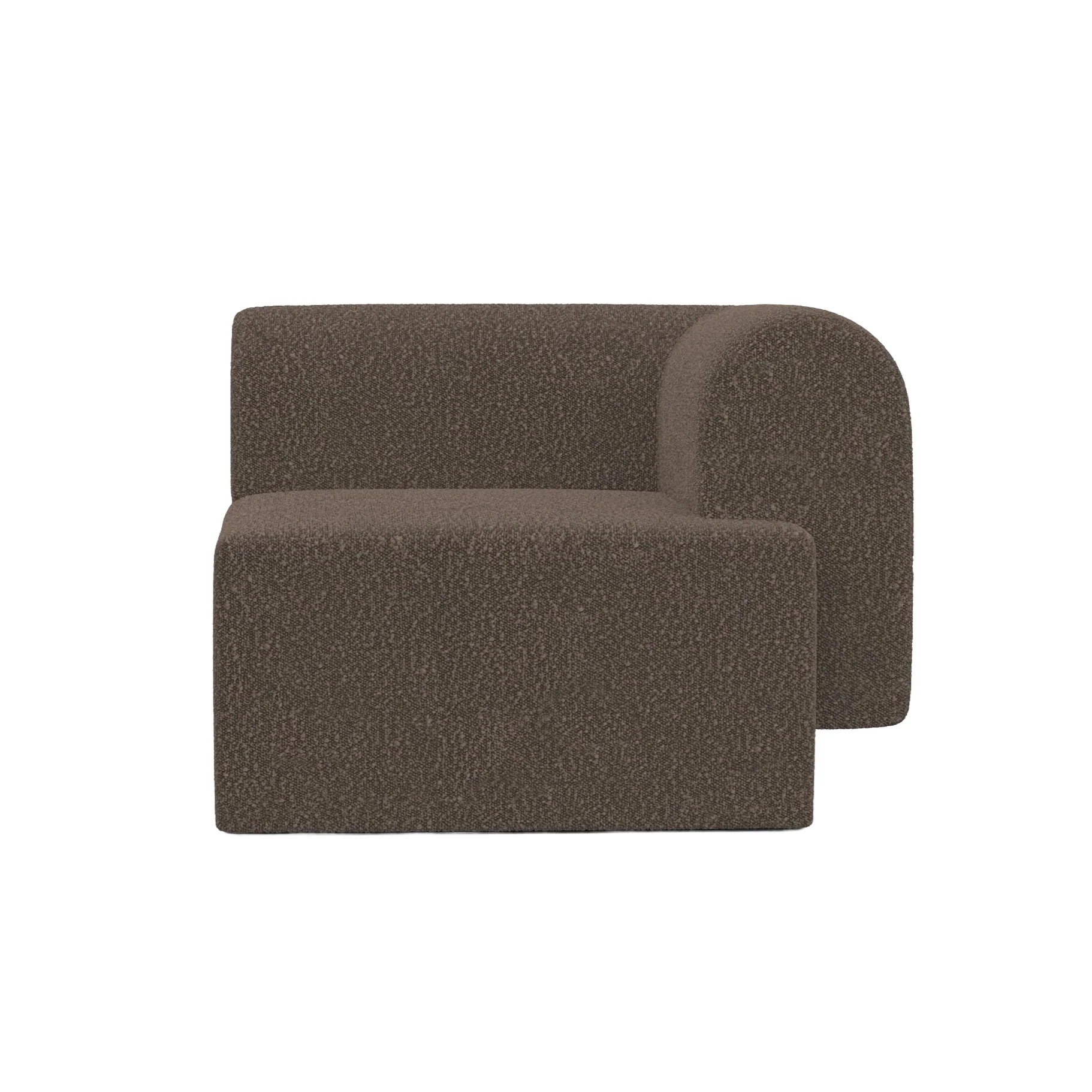 Sofa modulowa TORI - moduł prawostronny brązowy boucle