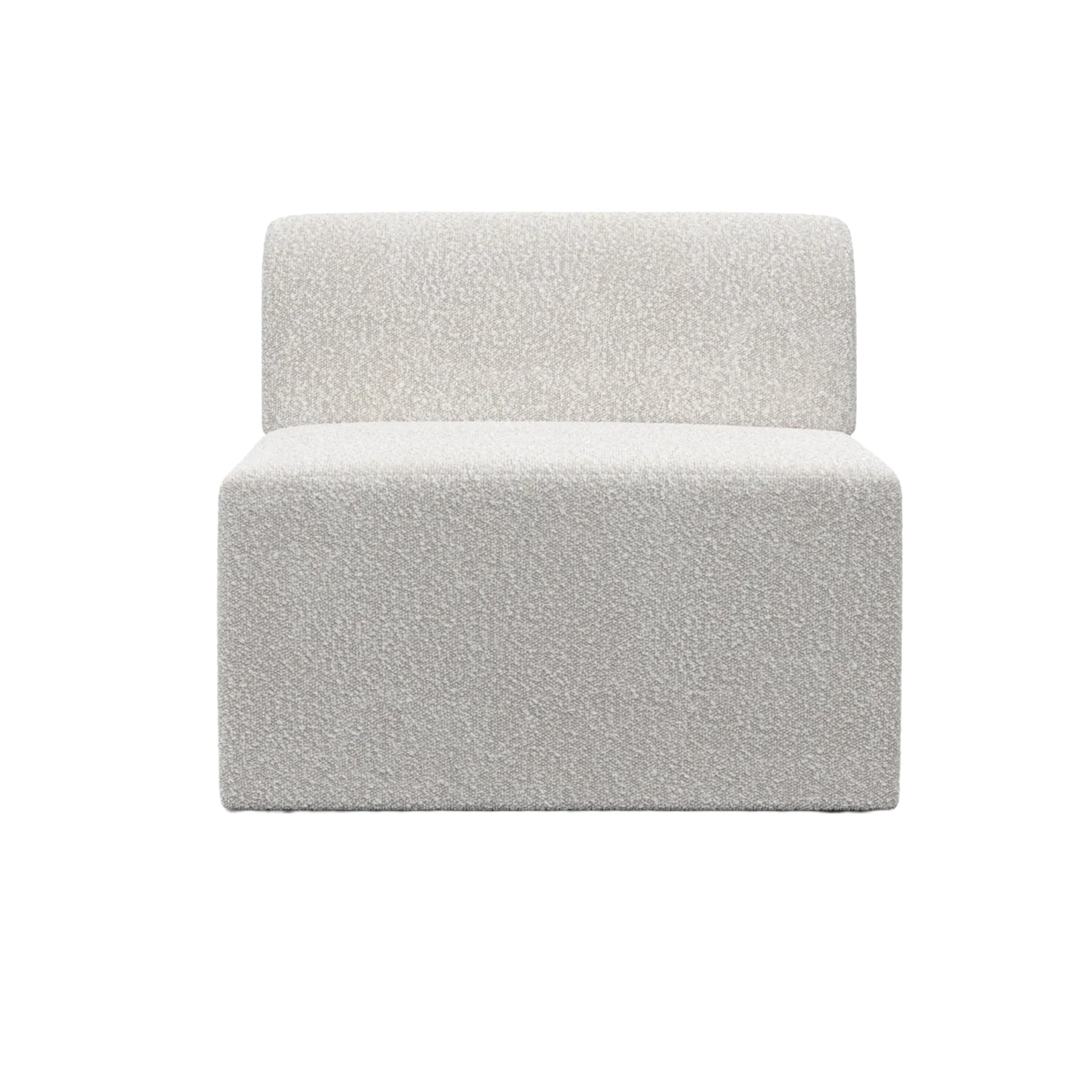 Sofa modulowa TORI - moduł środkowy biały boucle