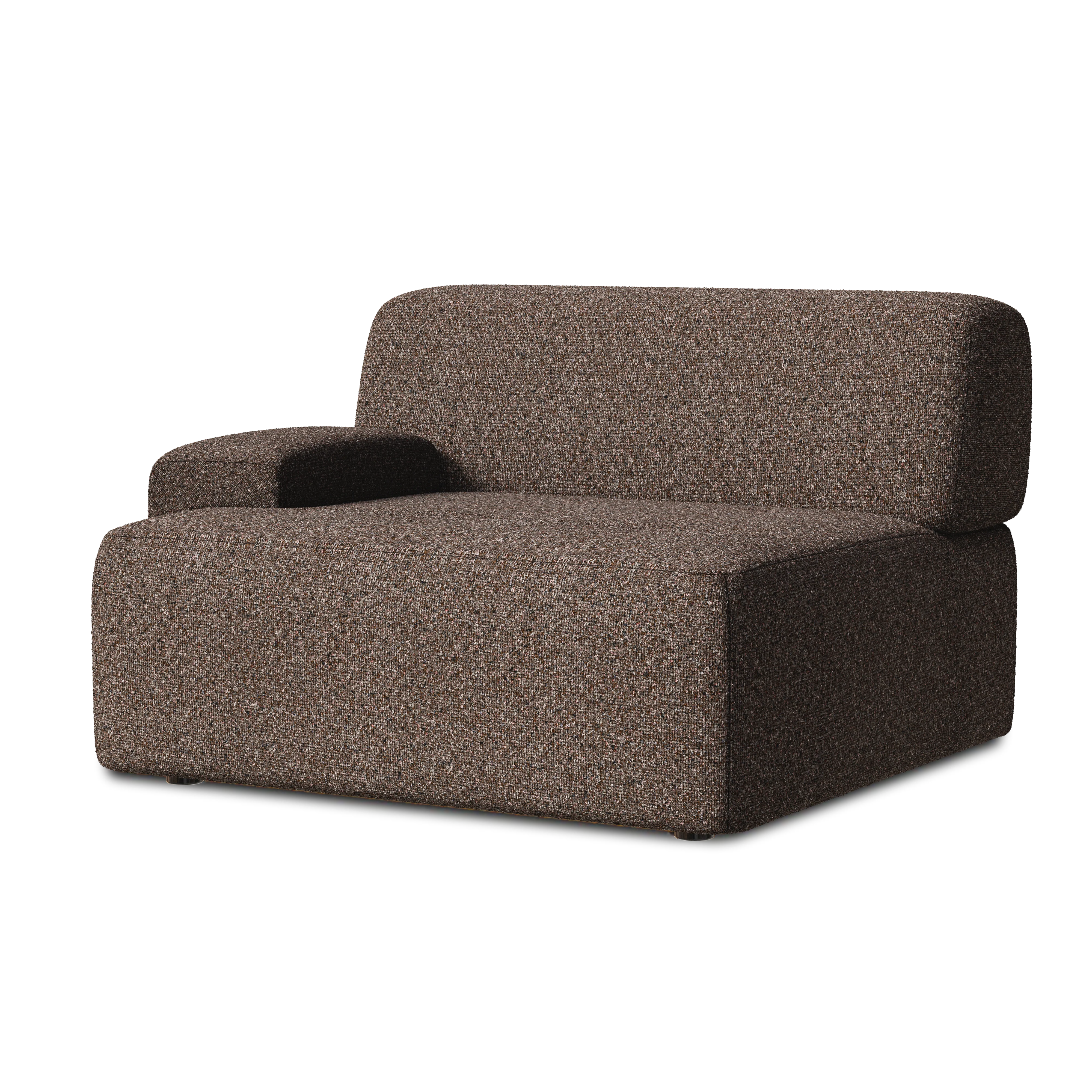 Sofa modułowa UMI - element lewostronny brązowy