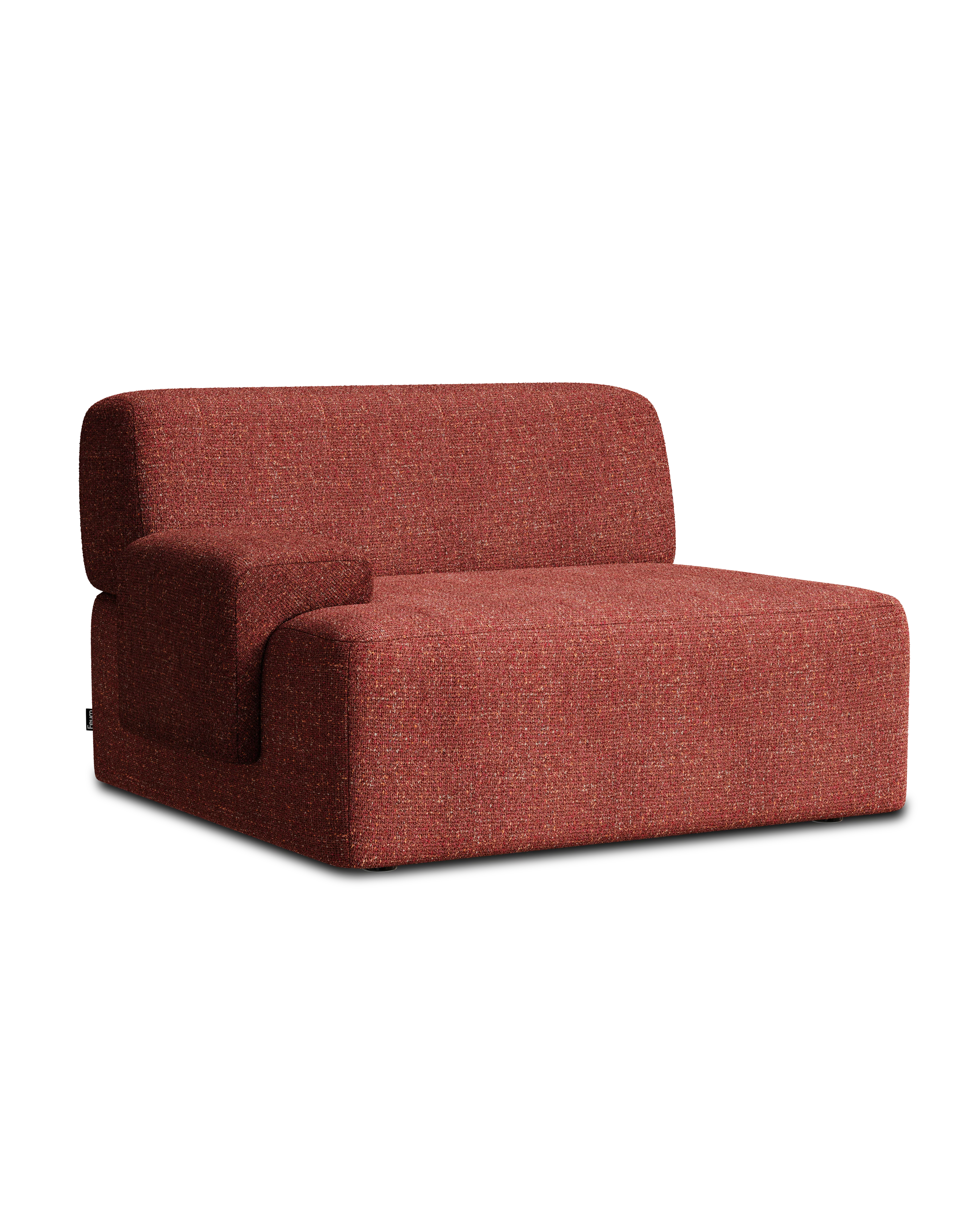 Sofa modułowa UMI - element lewostronny kasztanowy czerwony - Image 3