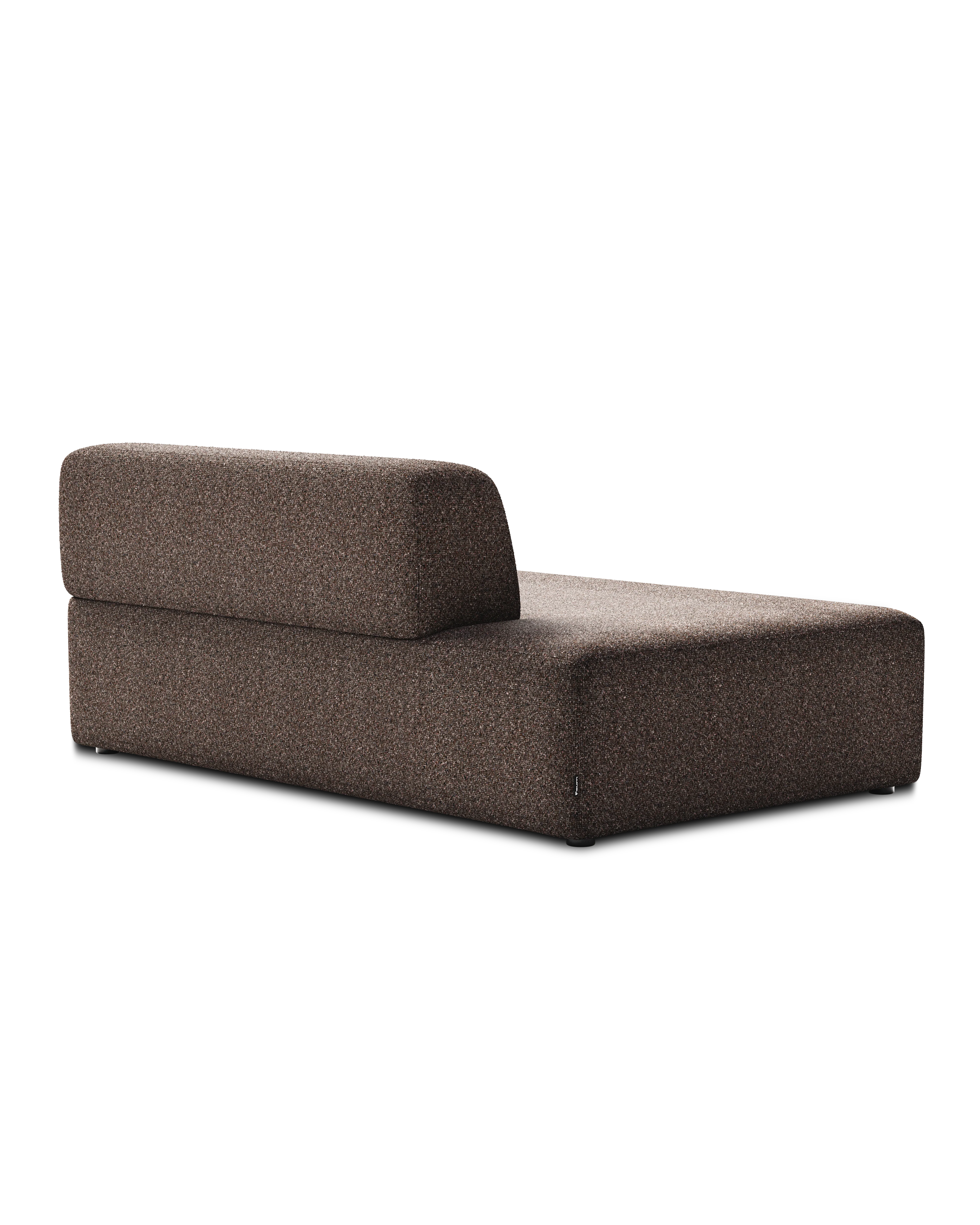 Sofa modułowa UMI - element otwarty prawostronny brązowy - Image 3