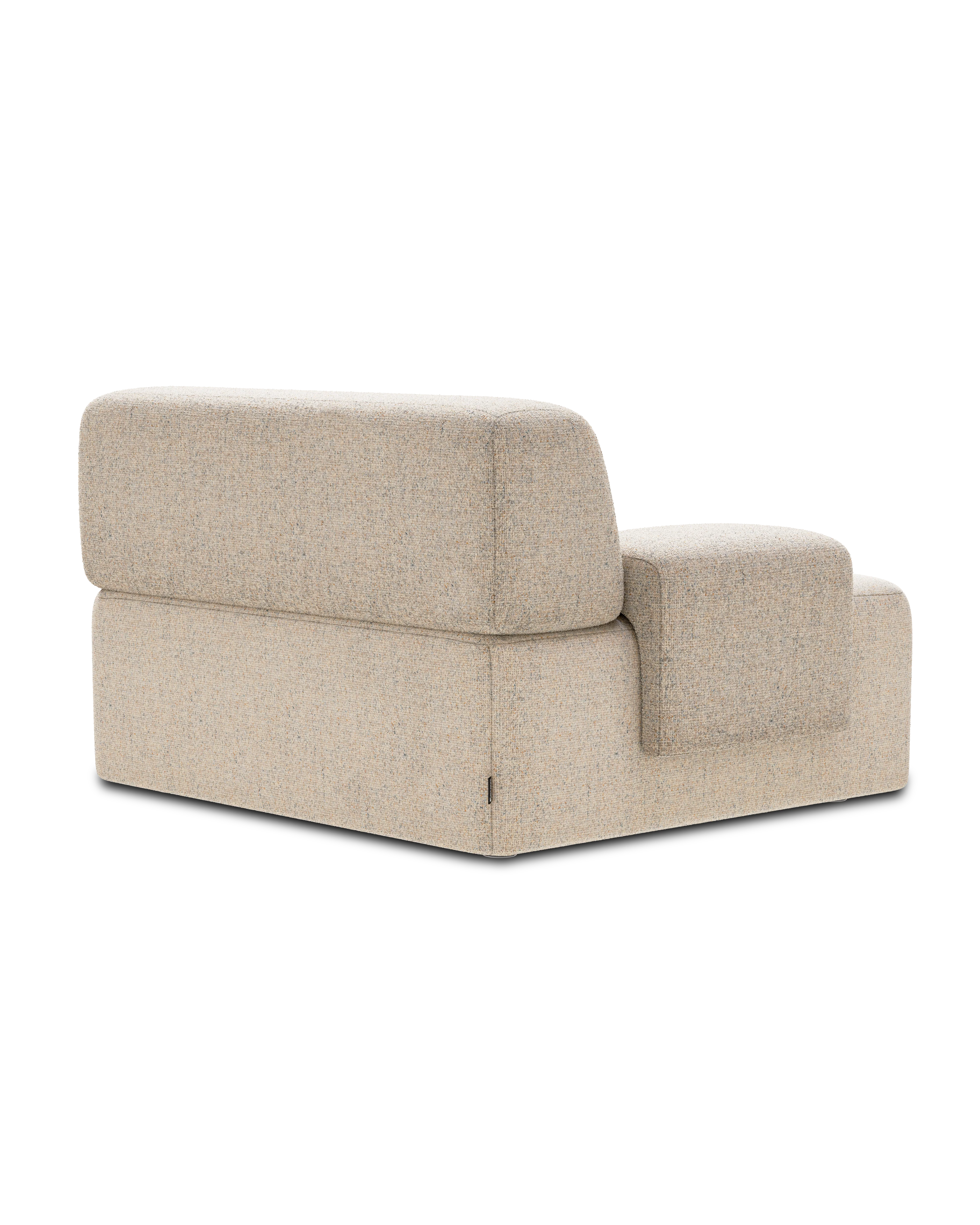 Sofa modułowa UMI - element prawostronny beżowy - Image 3