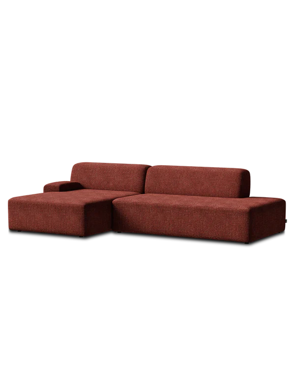 Sofa modułowa UMI - moduł otwarty lewostronny kasztanowy czerwony - Image 6