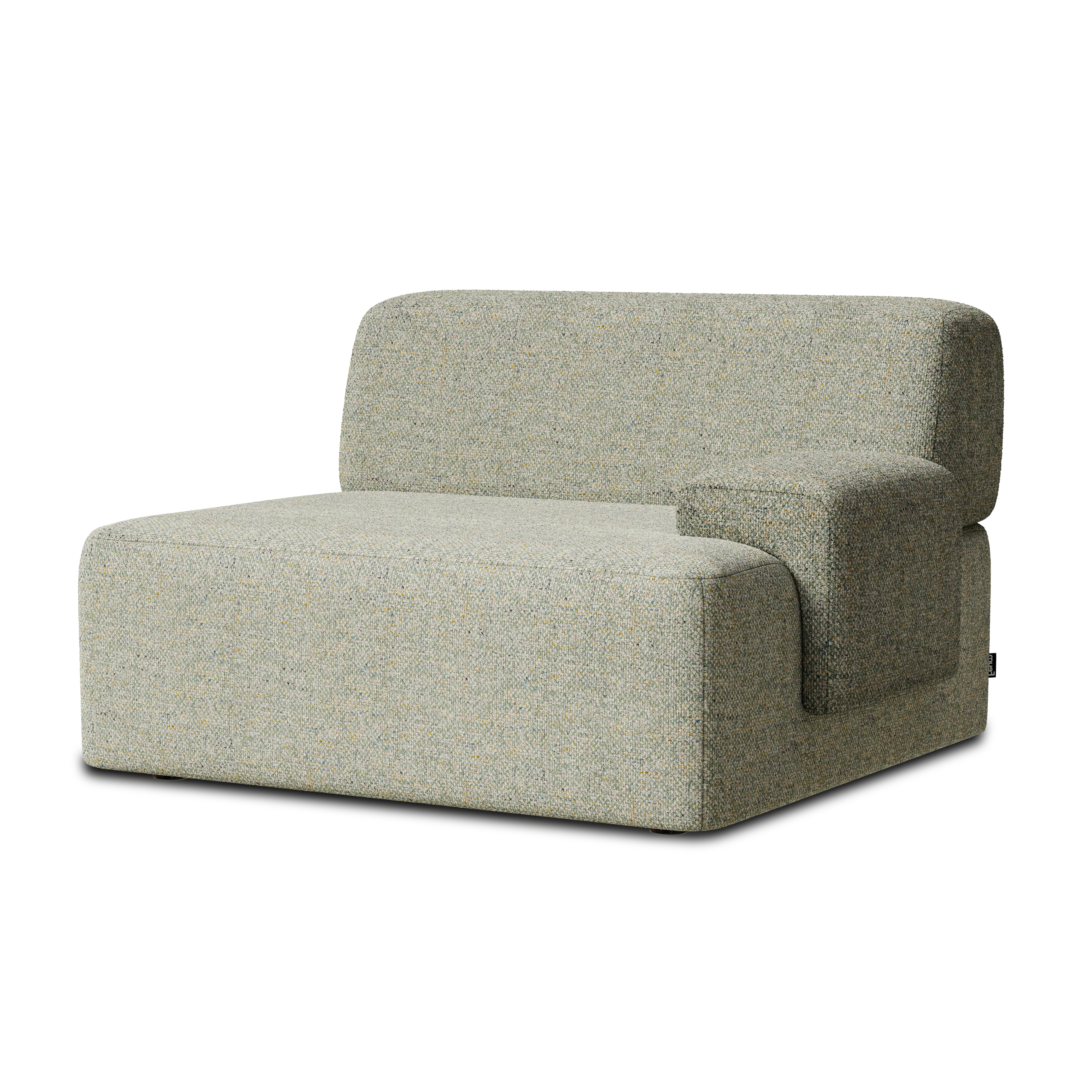 Sofa modułowa UMI - element prawostronny jasny zielony