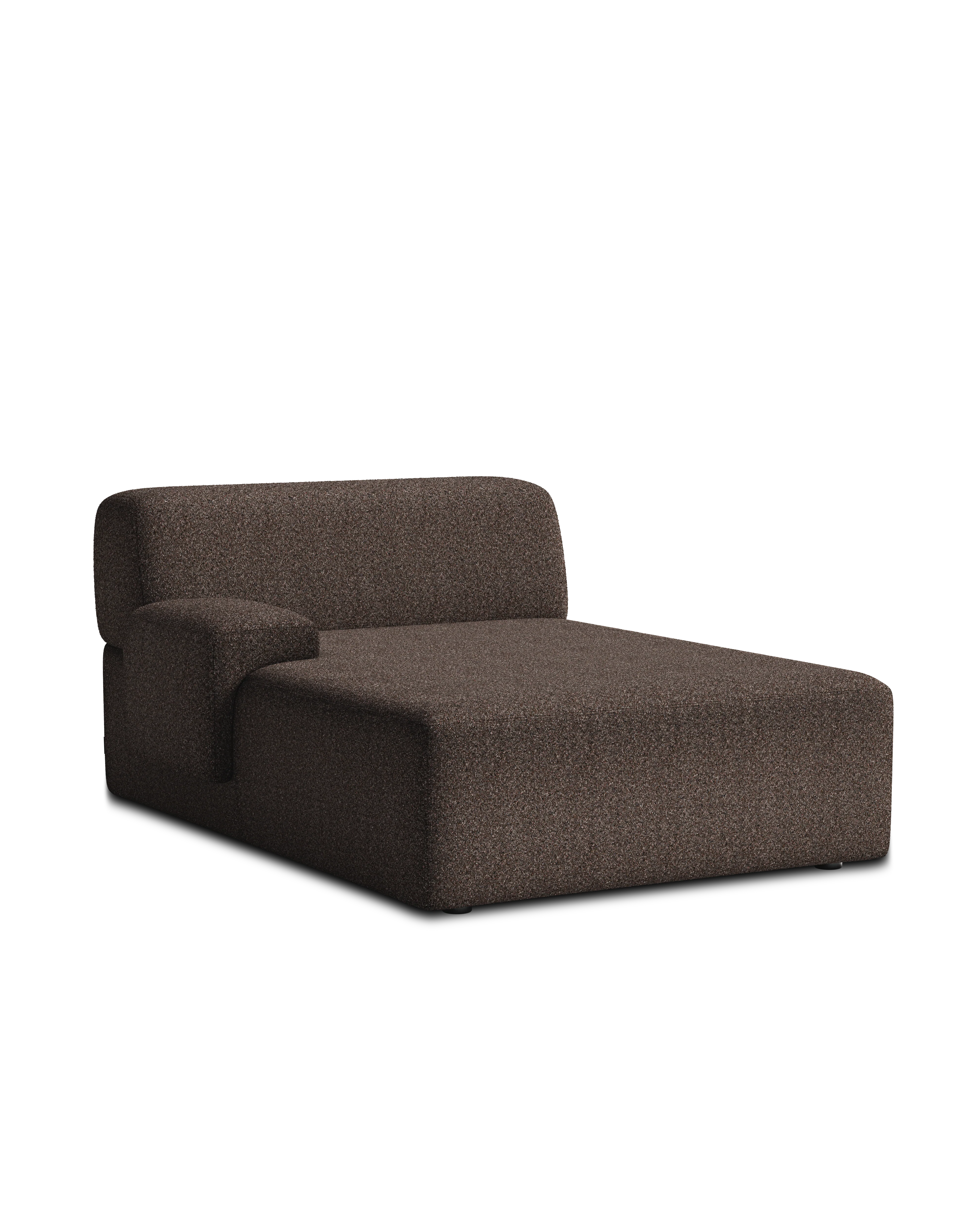 Sofa modułowa UMI - szezlong prawostronny brązowy - Image 4