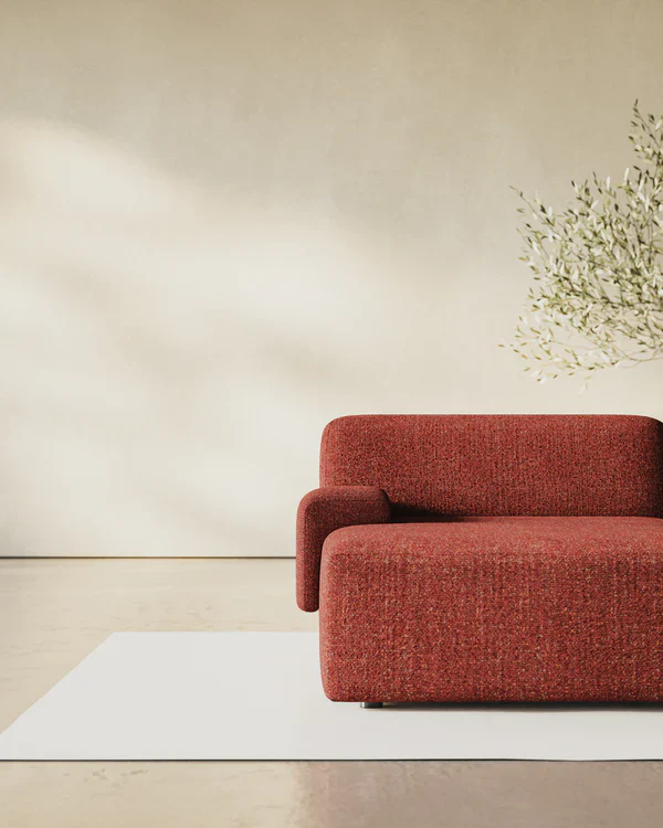 Sofa modułowa UMI - szezlong lewostronny kasztanowy czerwony - Image 4