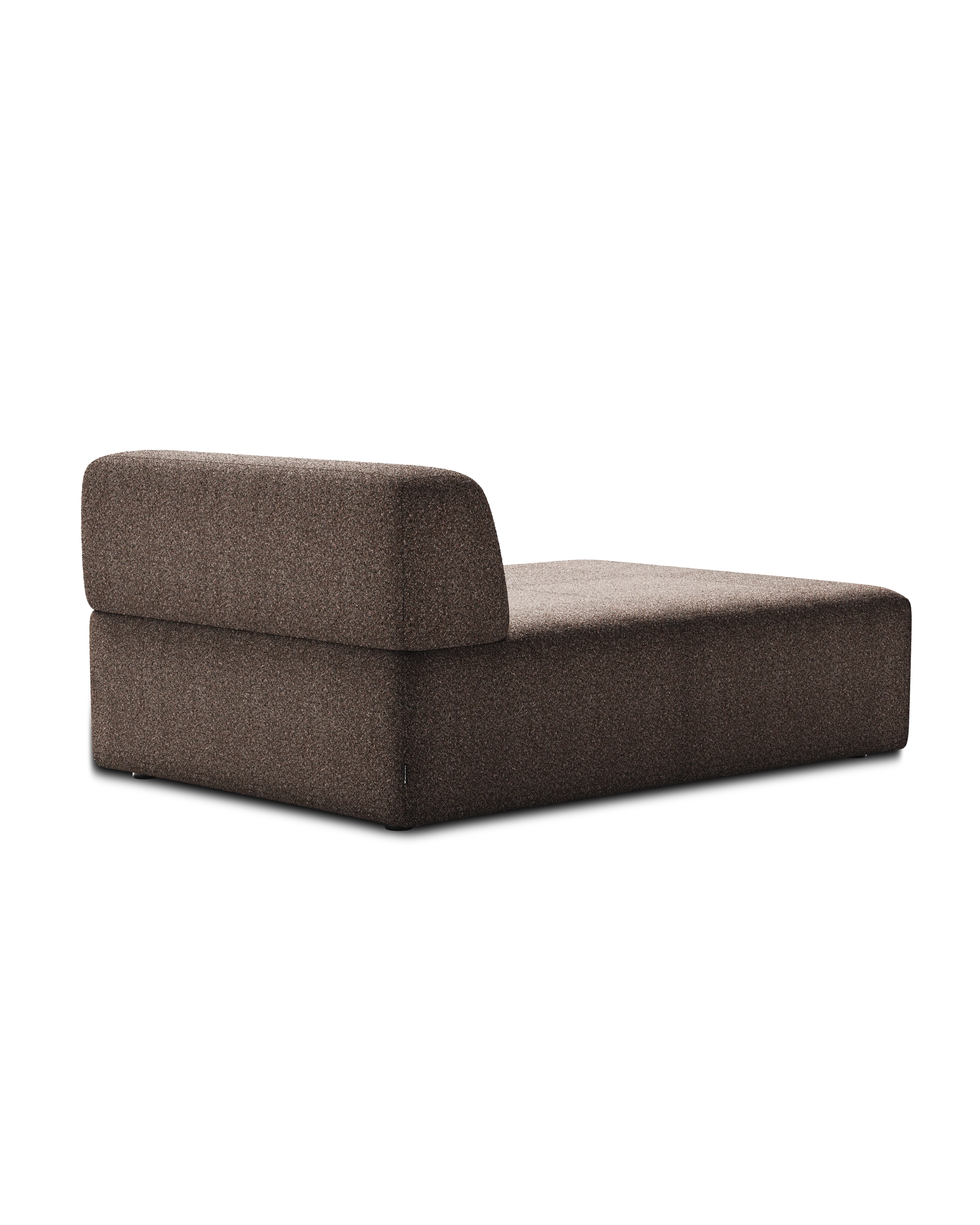 Sofa modułowa UMI - szezlong prawostronny brązowy - Image 3