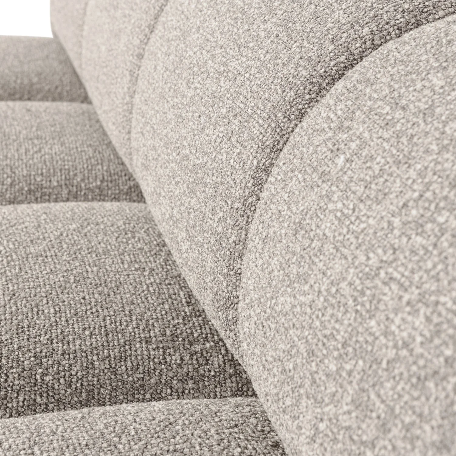 Sofa modułowa MOJO BENCH - element 3-osobowy beżowy melanż bouclé - Image 3