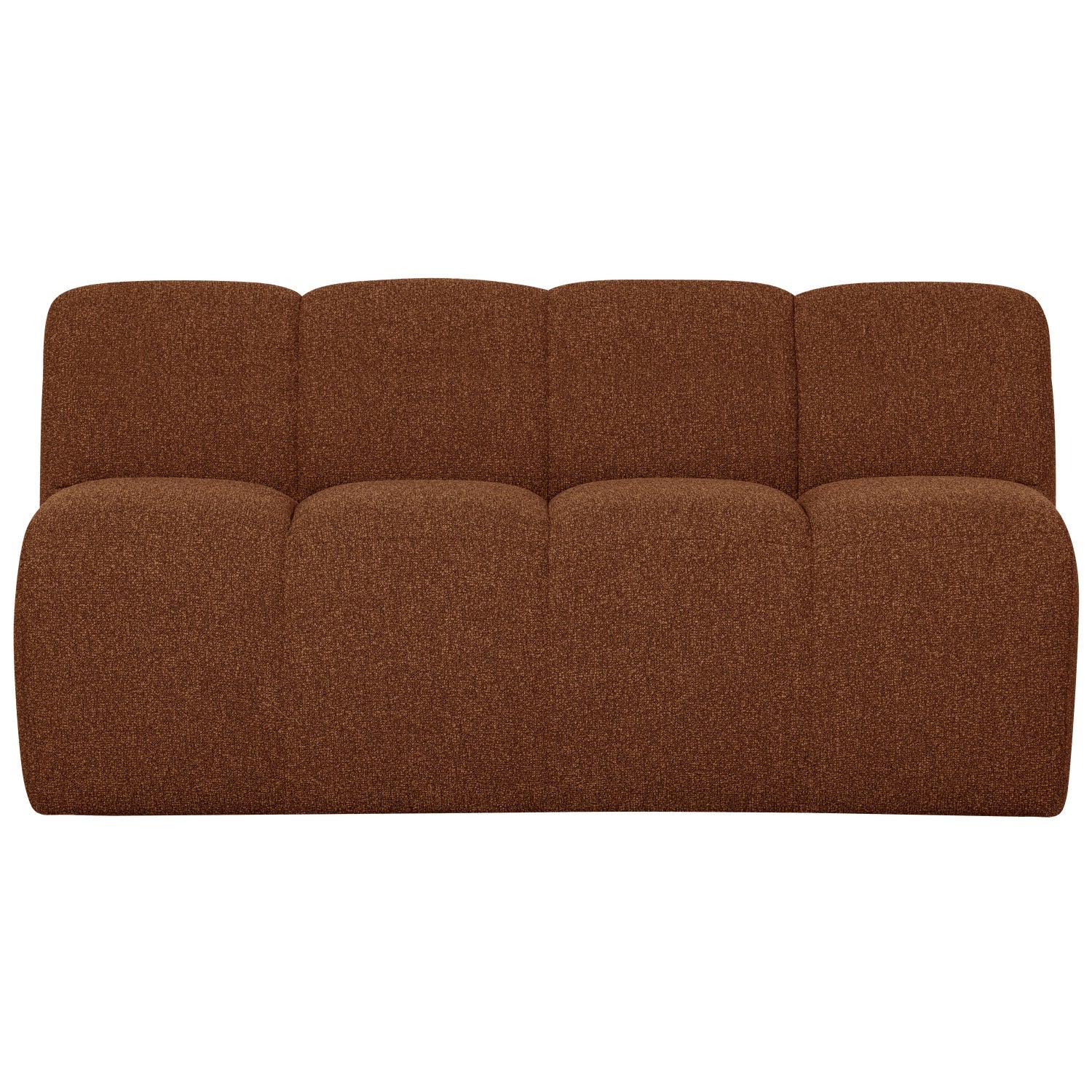 Sofa modułowa MOJO BENCH - element 3-osobowy rdzawy brązowy bouclé - Image 2