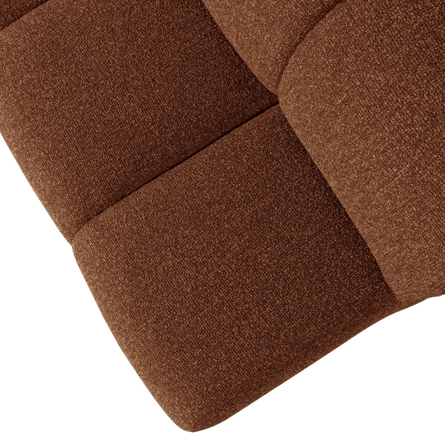 Sofa modułowa MOJO BENCH - element 3-osobowy rdzawy brązowy bouclé - Image 4