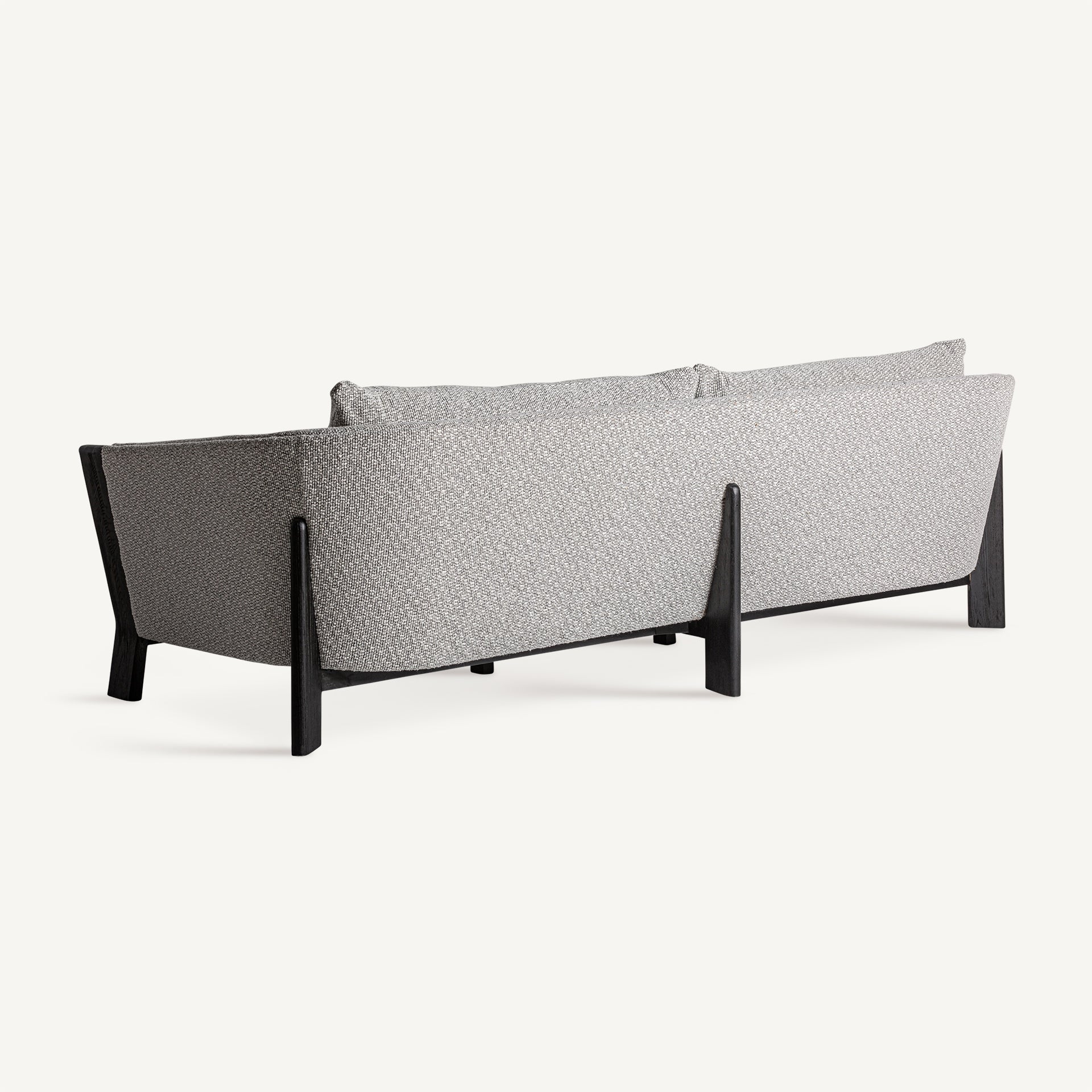 Sofa NARA szary z czarną dębową podstawą - Image 4