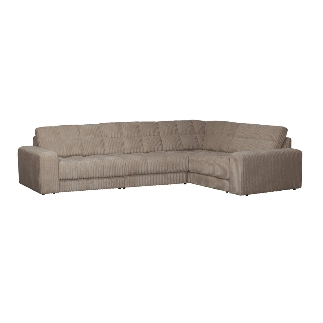 Sofa narożna prawostronna SECOND DATE brązowy sztruks