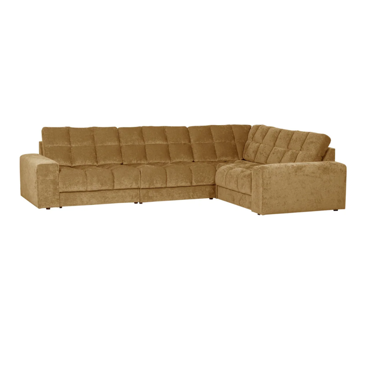Sofa narożna prawostronna SECOND DATE miodowy