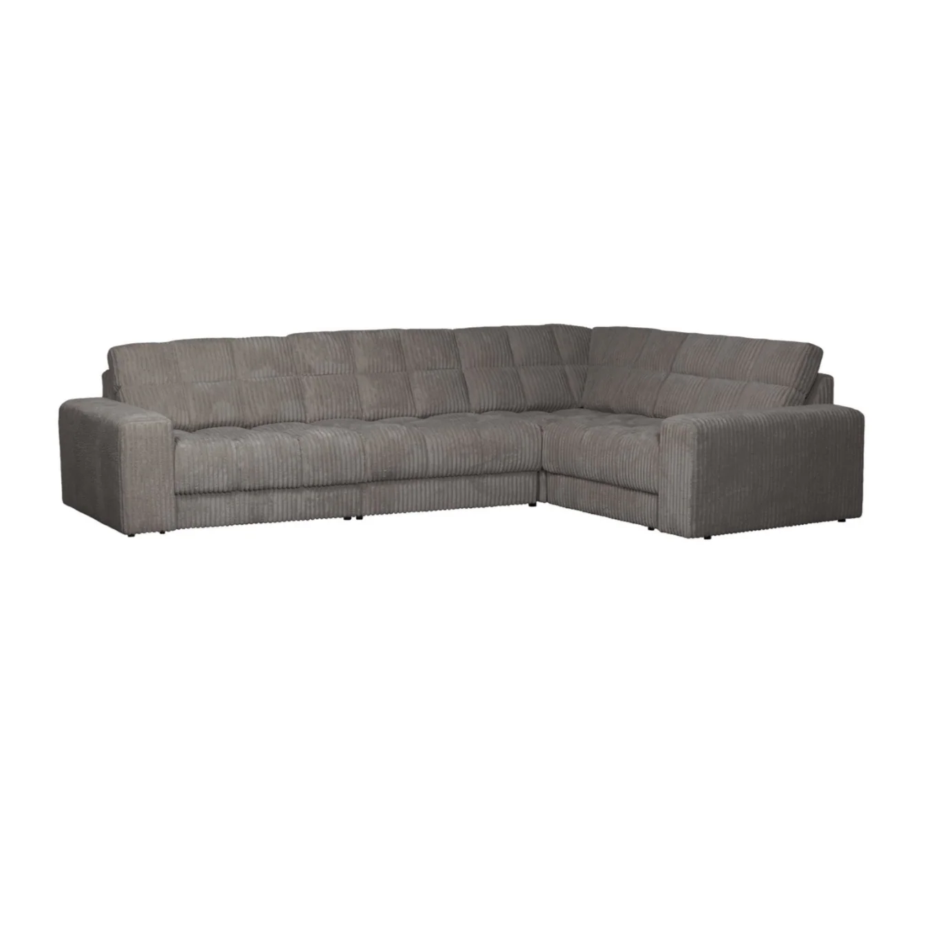 Sofa narożna prawostronna SECOND DATE szary sztruks