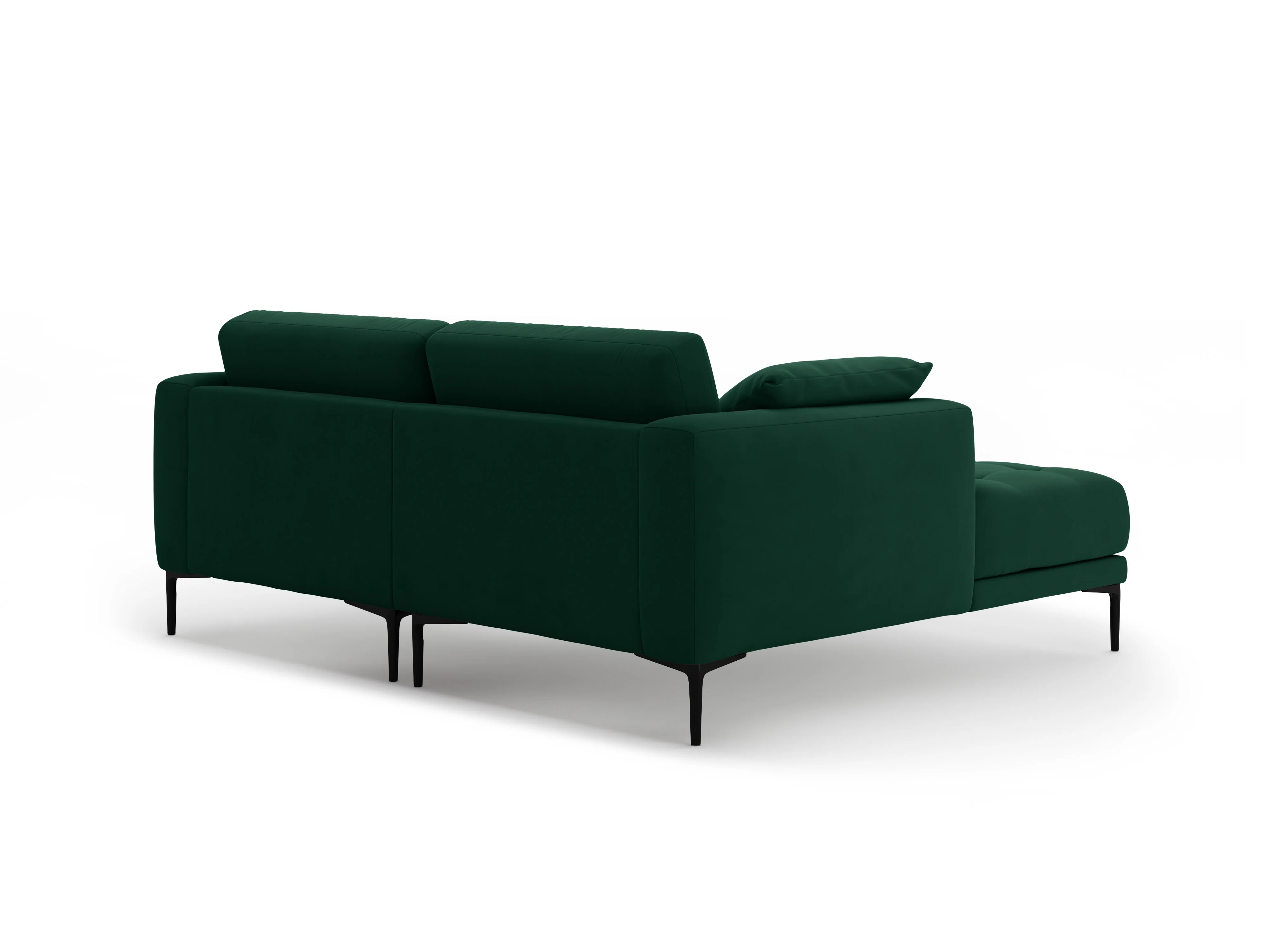 Sofa narożna lewostronna aksamitna BEMY butelkowa zieleń - Image 5