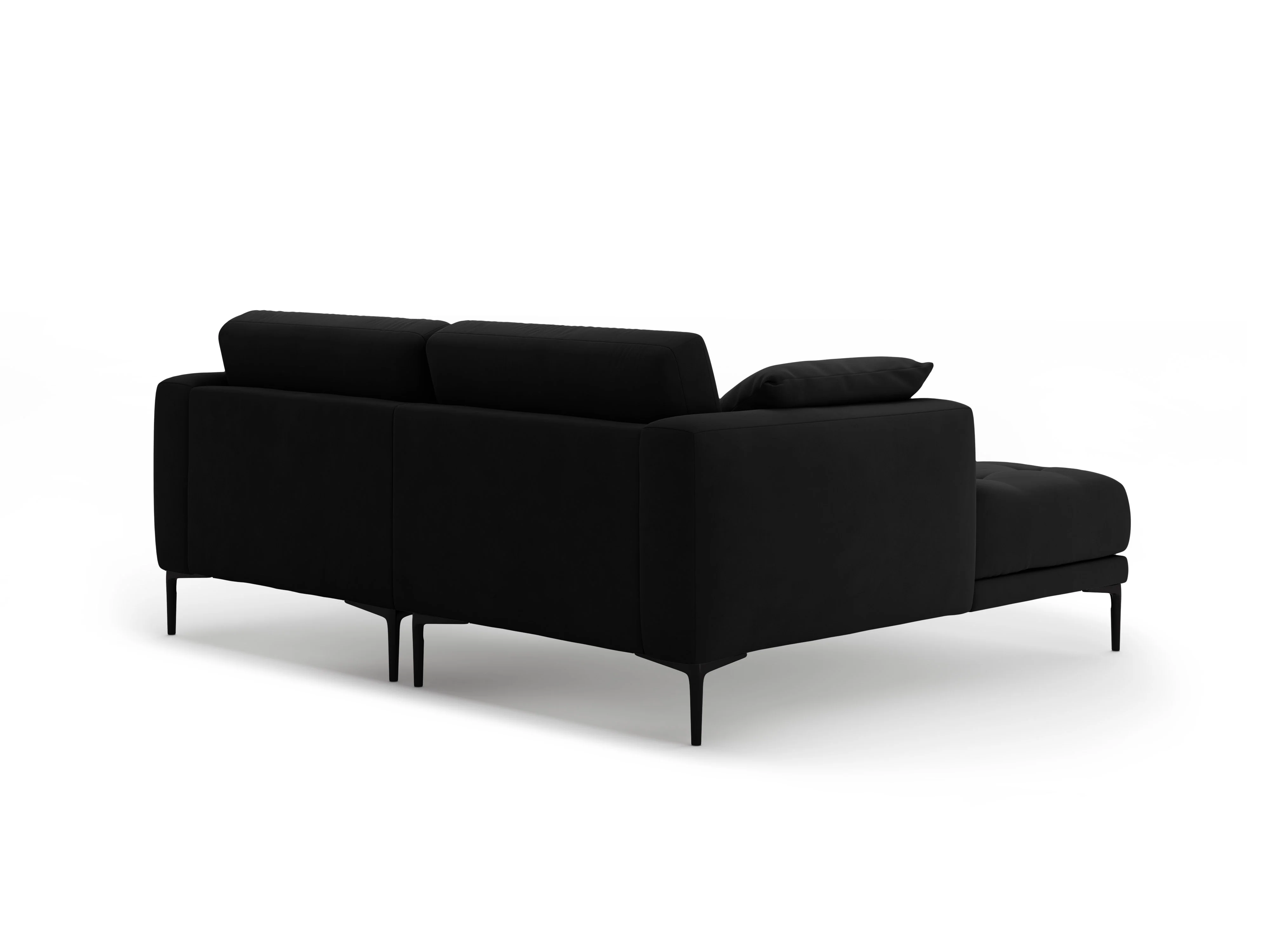 Sofa narożna lewostronna aksamitna BEMY czarny - Image 5