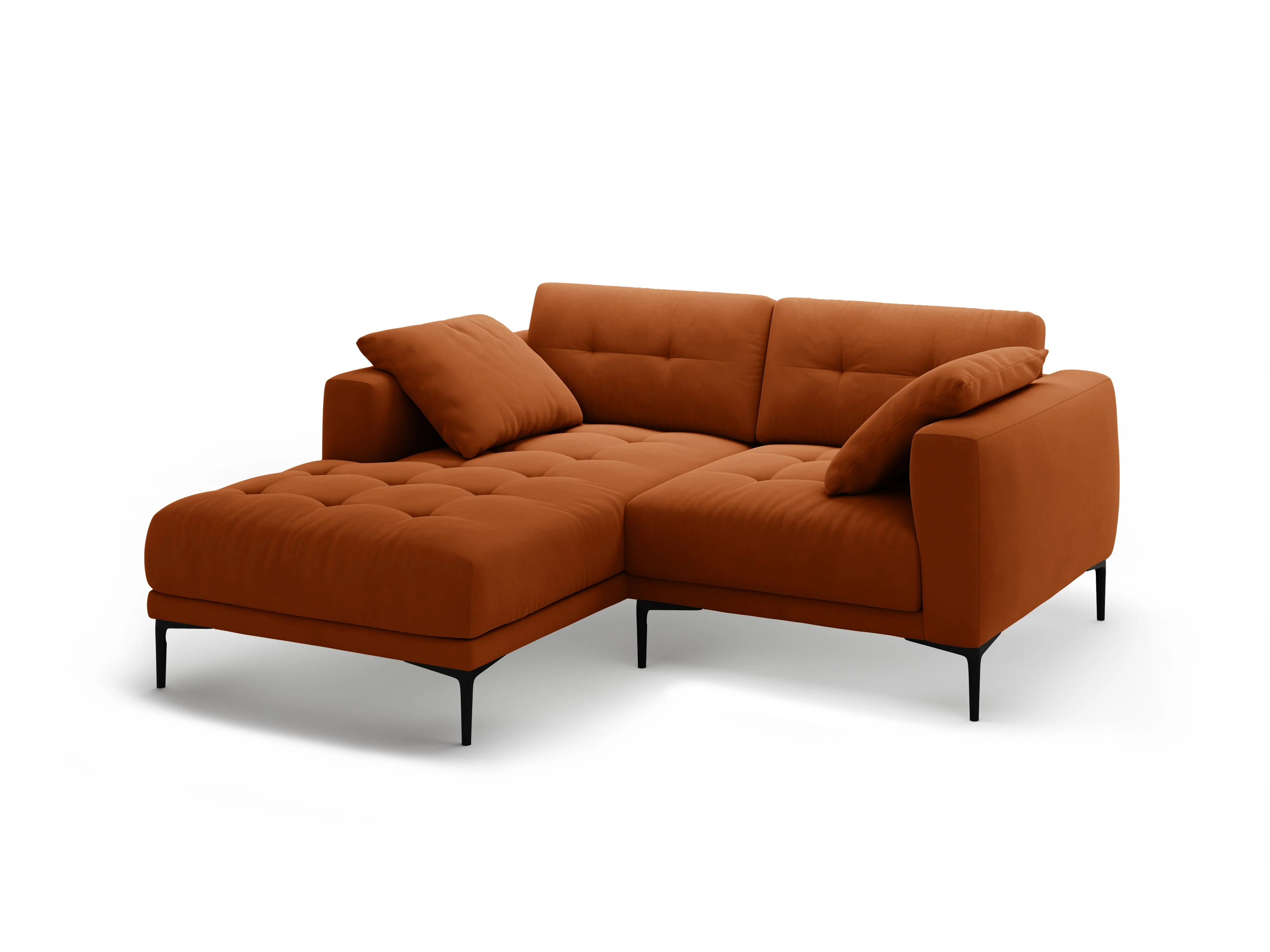 Sofa narożna lewostronna aksamitna BEMY terracotta - Image 4