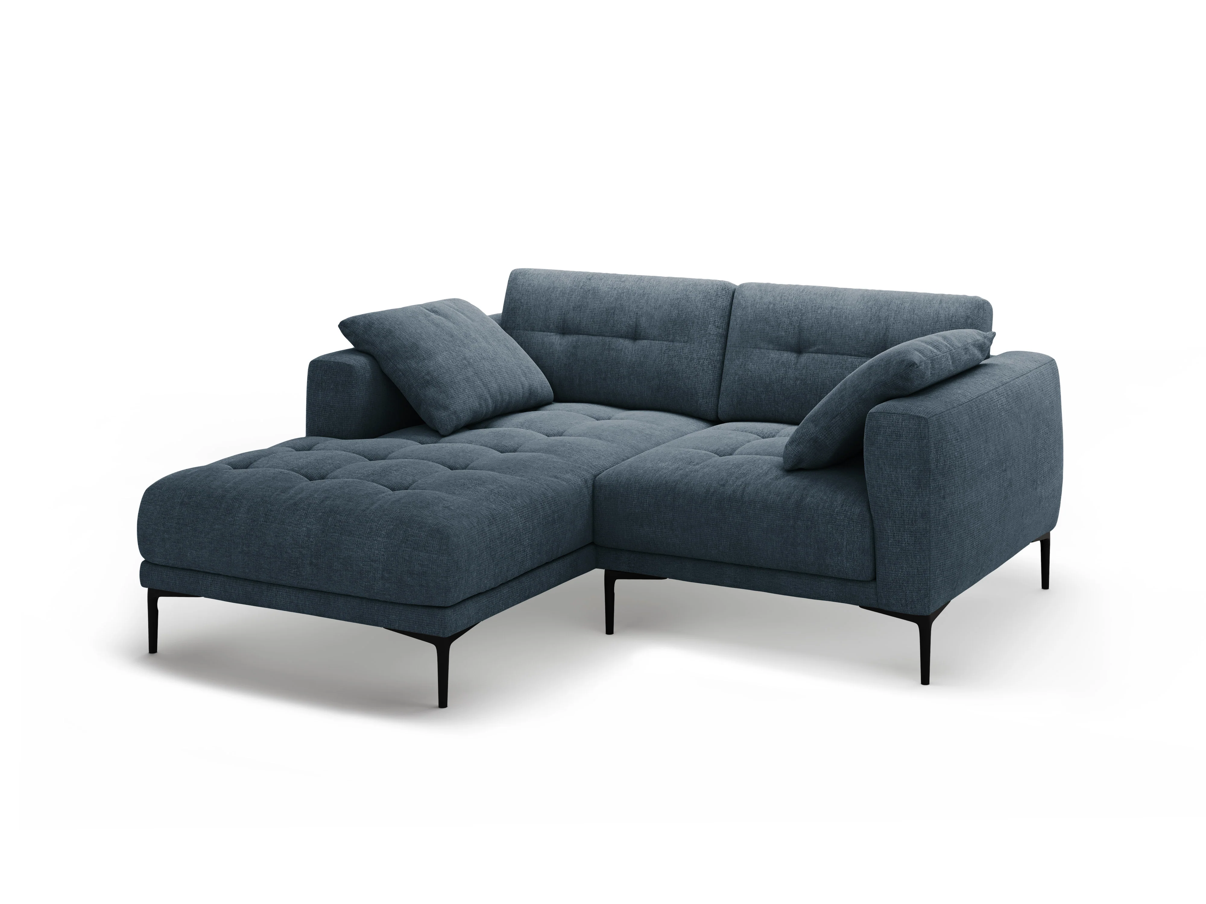 Sofa narożna lewostronna BEMY ciemnoniebieski szenil - Image 4