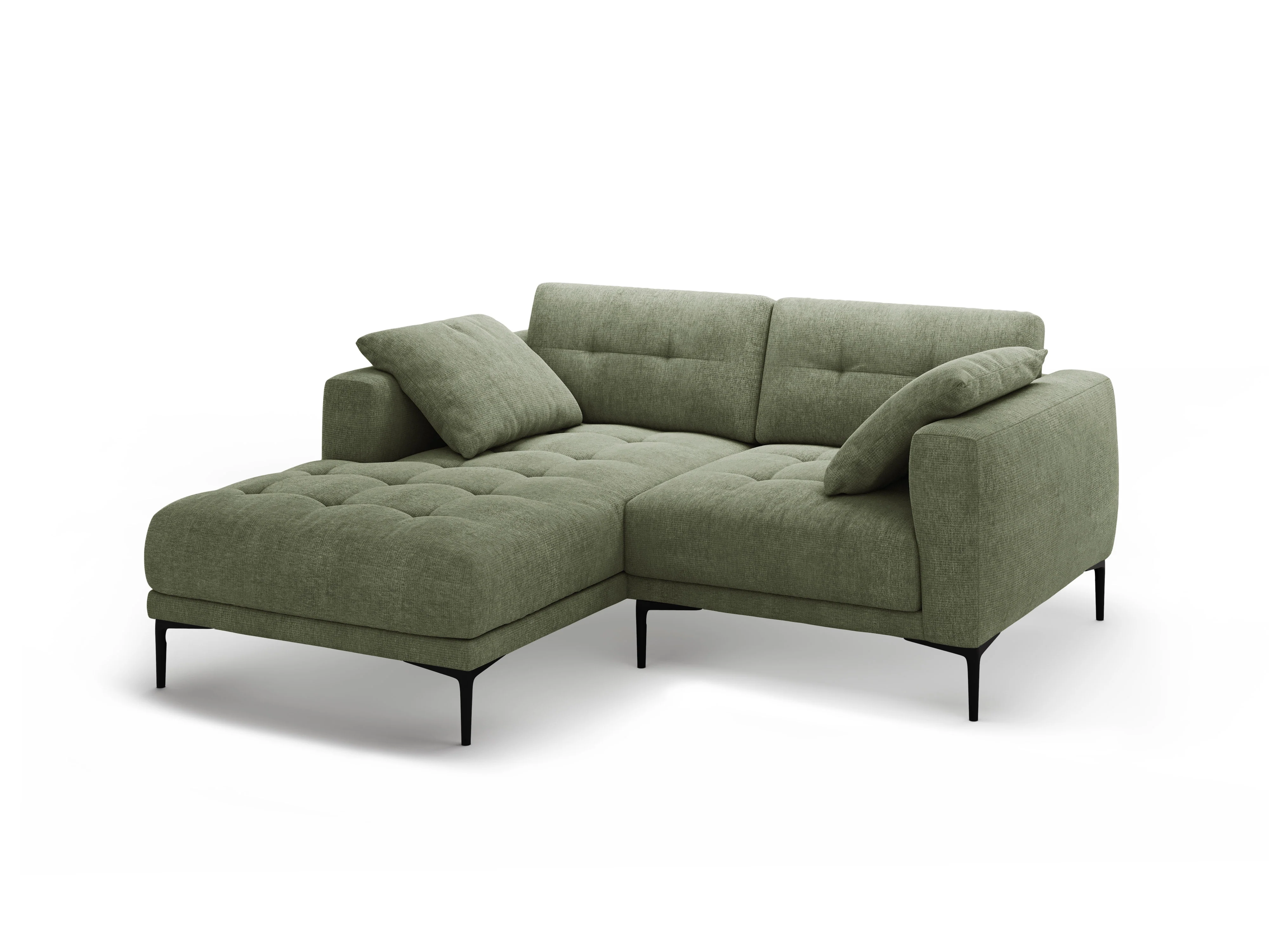 Sofa narożna lewostronna BEMY oliwkowy szenil - Image 4