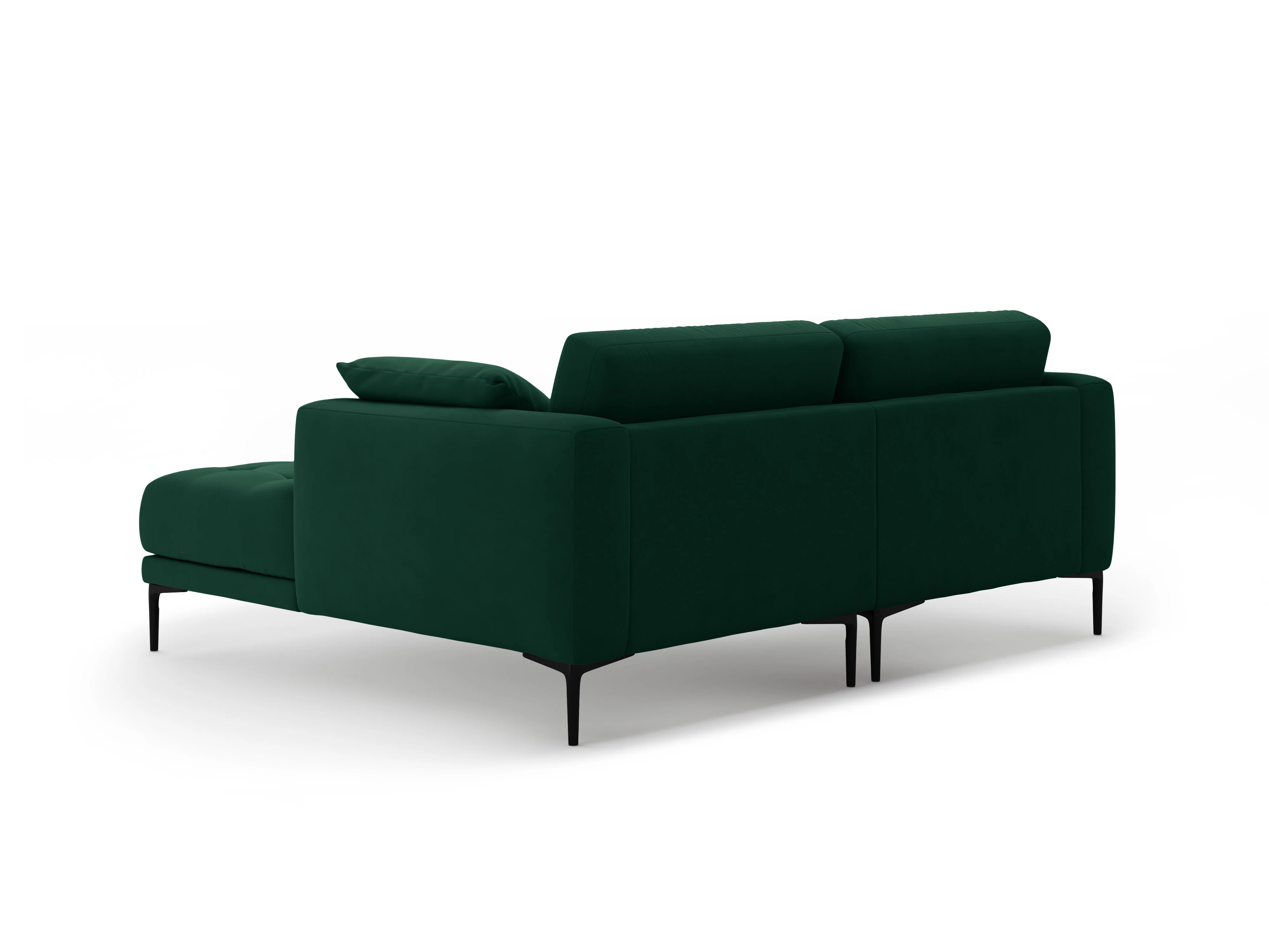 Sofa narożna prawostronna aksamitna BEMY butelkowa zieleń - Image 5