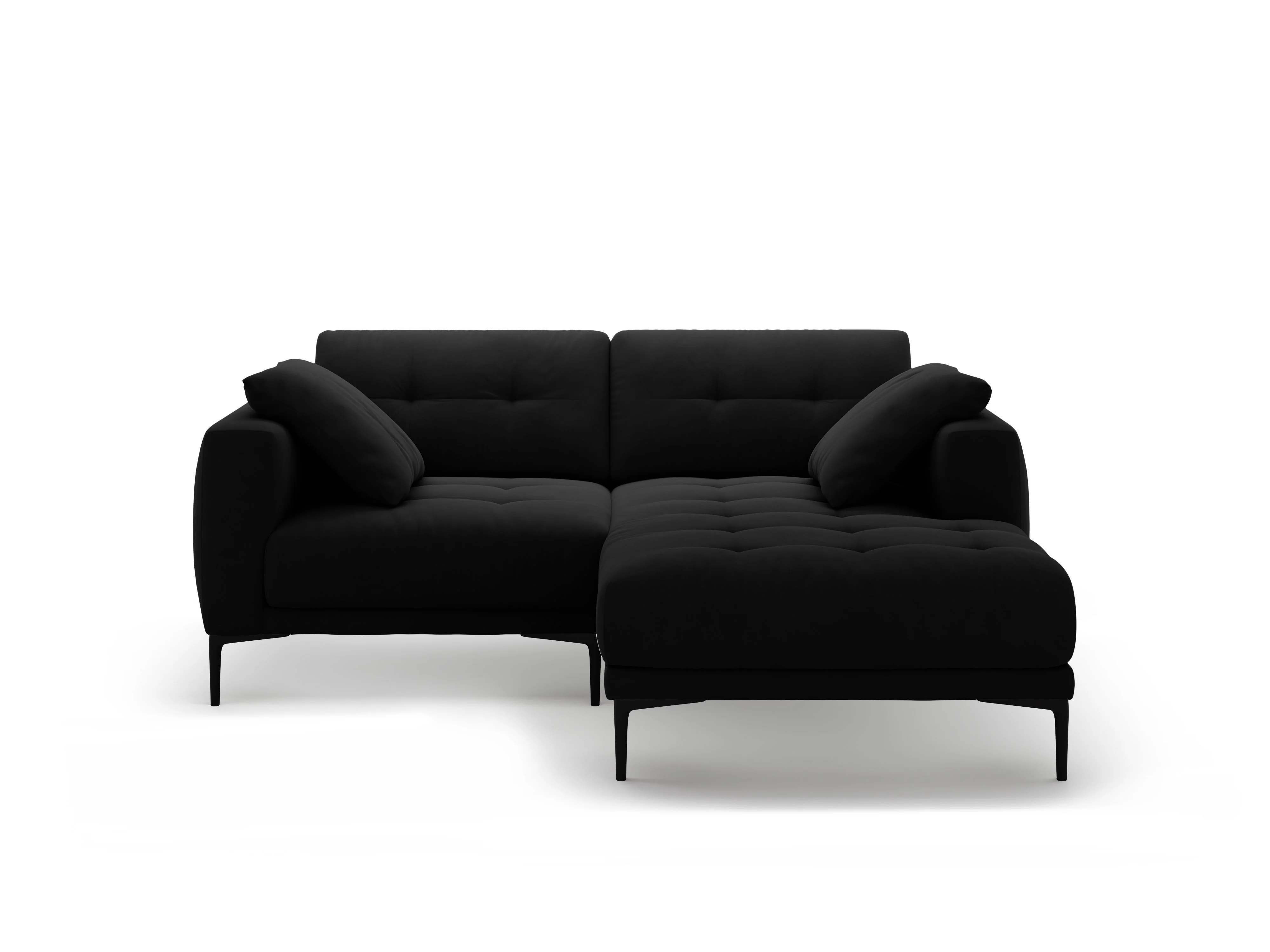 Sofa narożna prawostronna aksamitna BEMY czarny - Image 4