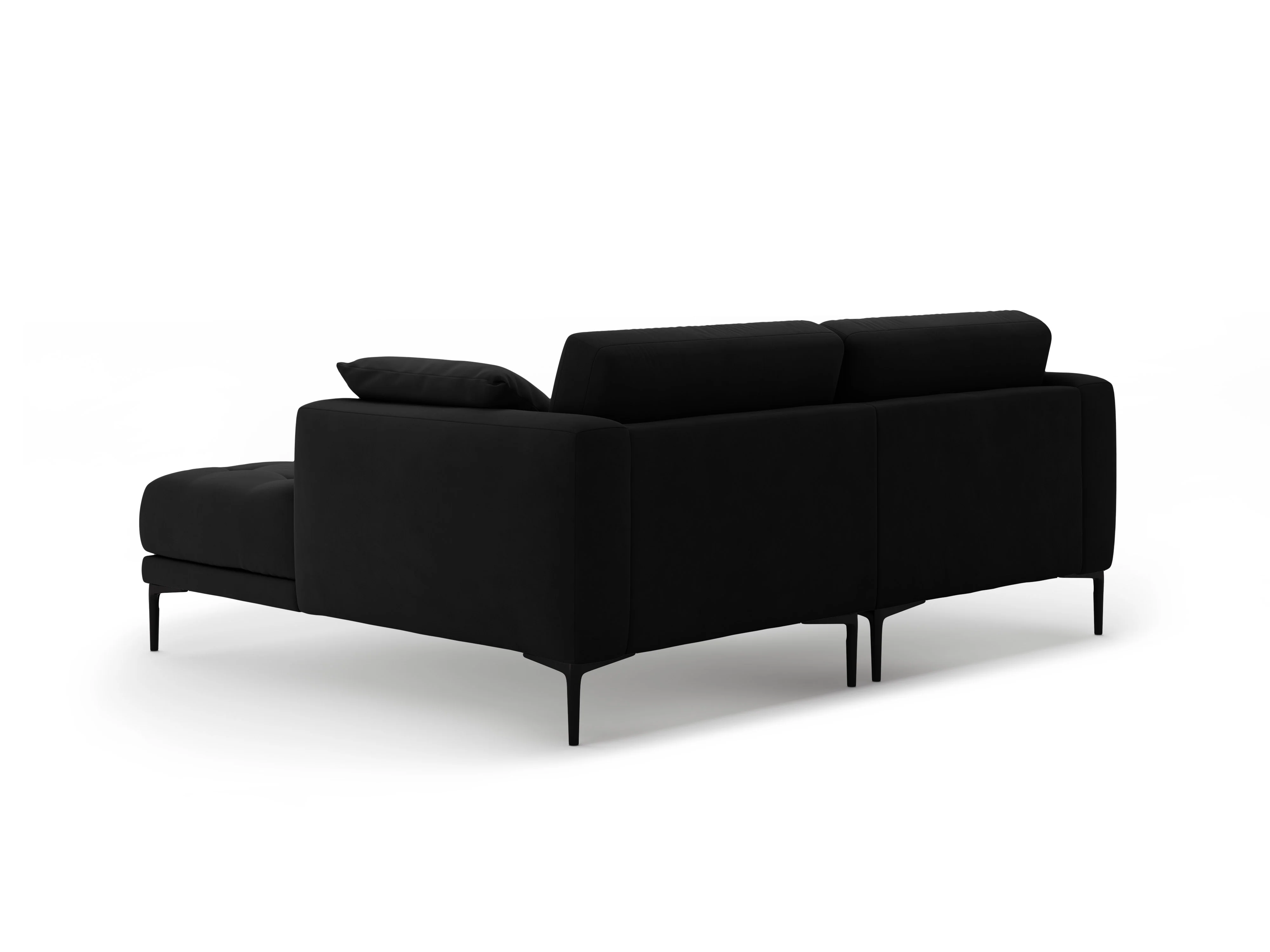 Sofa narożna prawostronna aksamitna BEMY czarny - Image 5