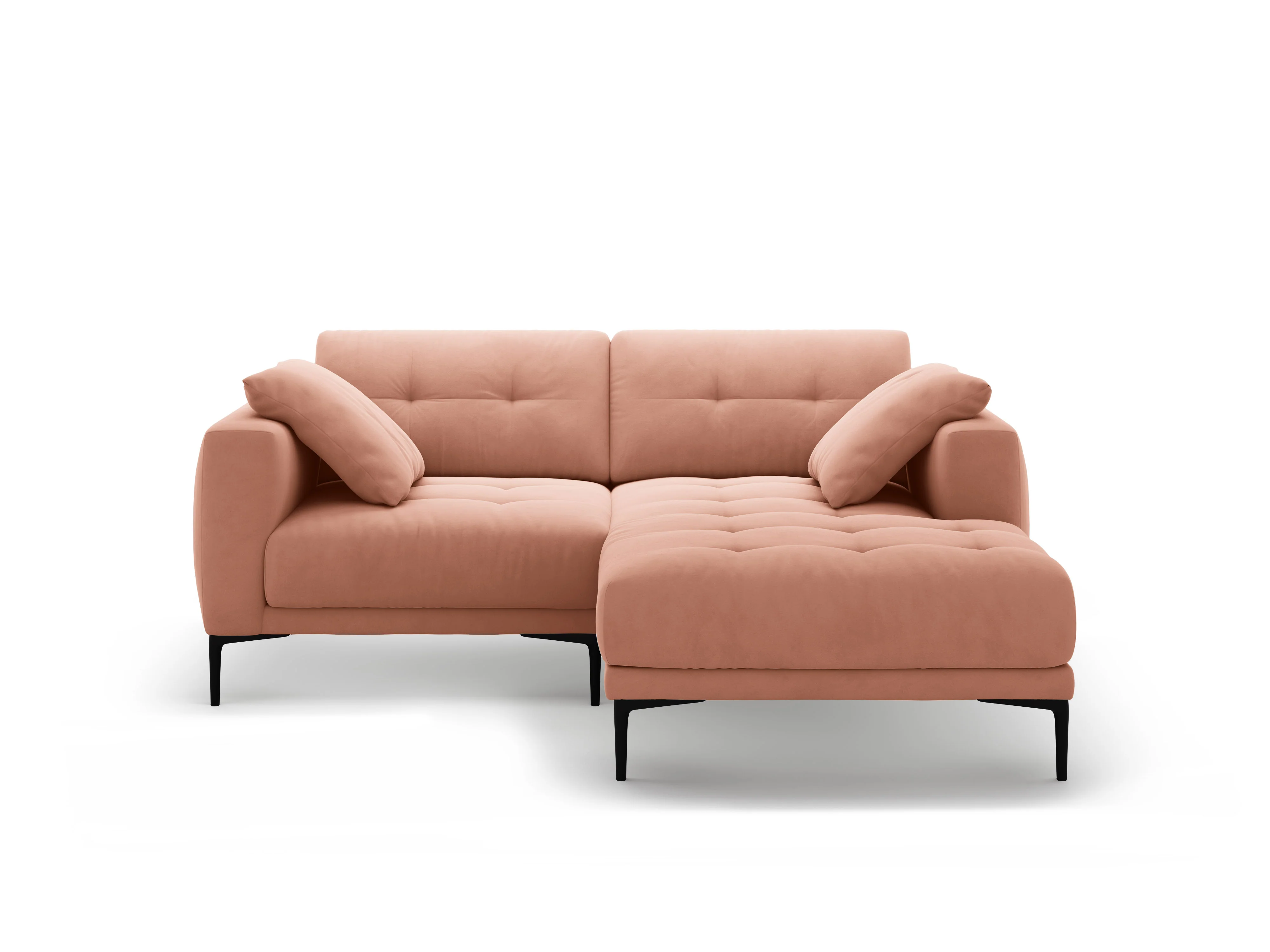 Sofa narożna prawostronna aksamitna BEMY różowy - Image 4
