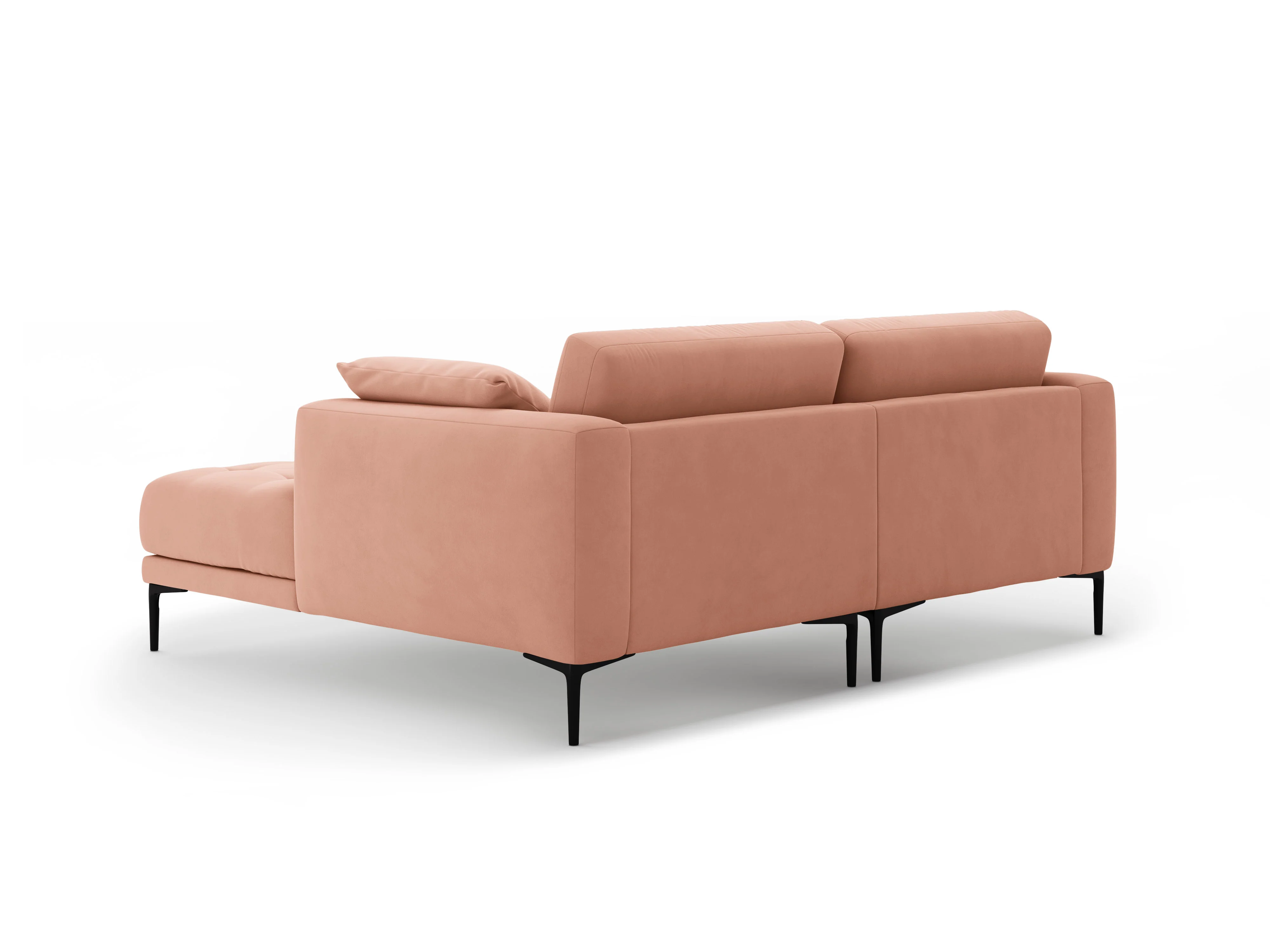 Sofa narożna prawostronna aksamitna BEMY różowy - Image 5