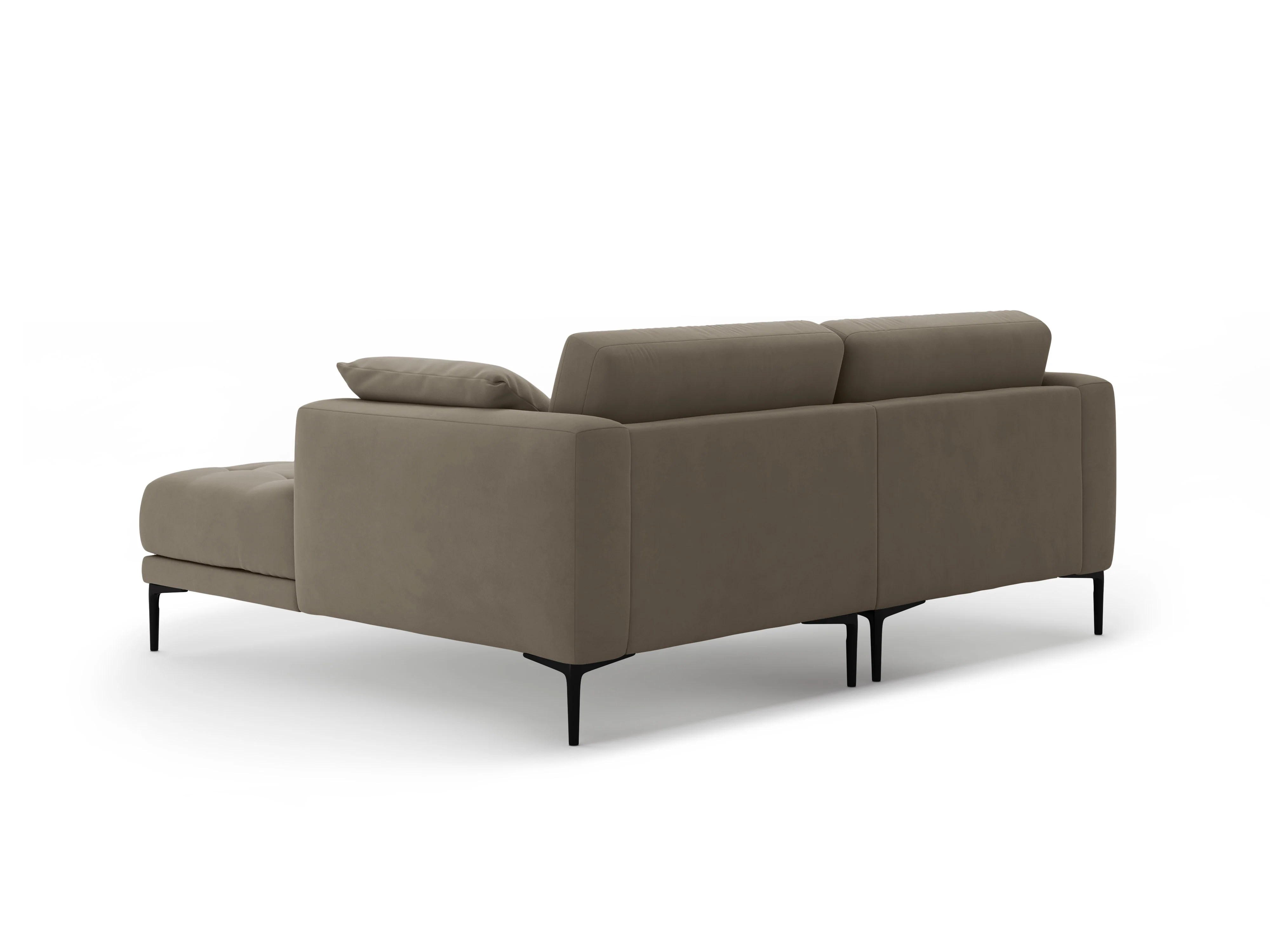 Sofa narożna prawostronna aksamitna BEMY szarobrązowy - Image 5