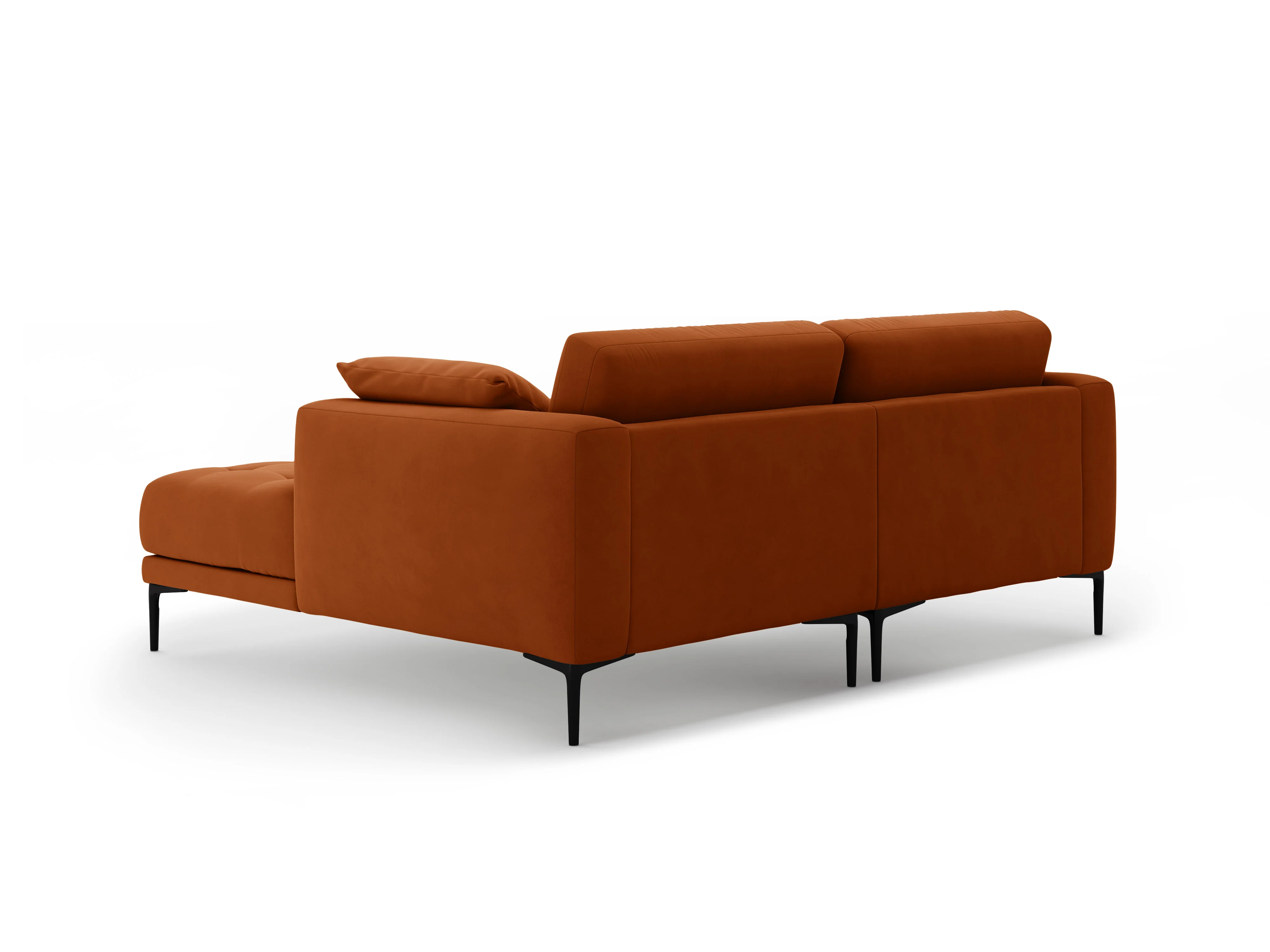 Sofa narożna prawostronna aksamitna BEMY terracotta - Image 5