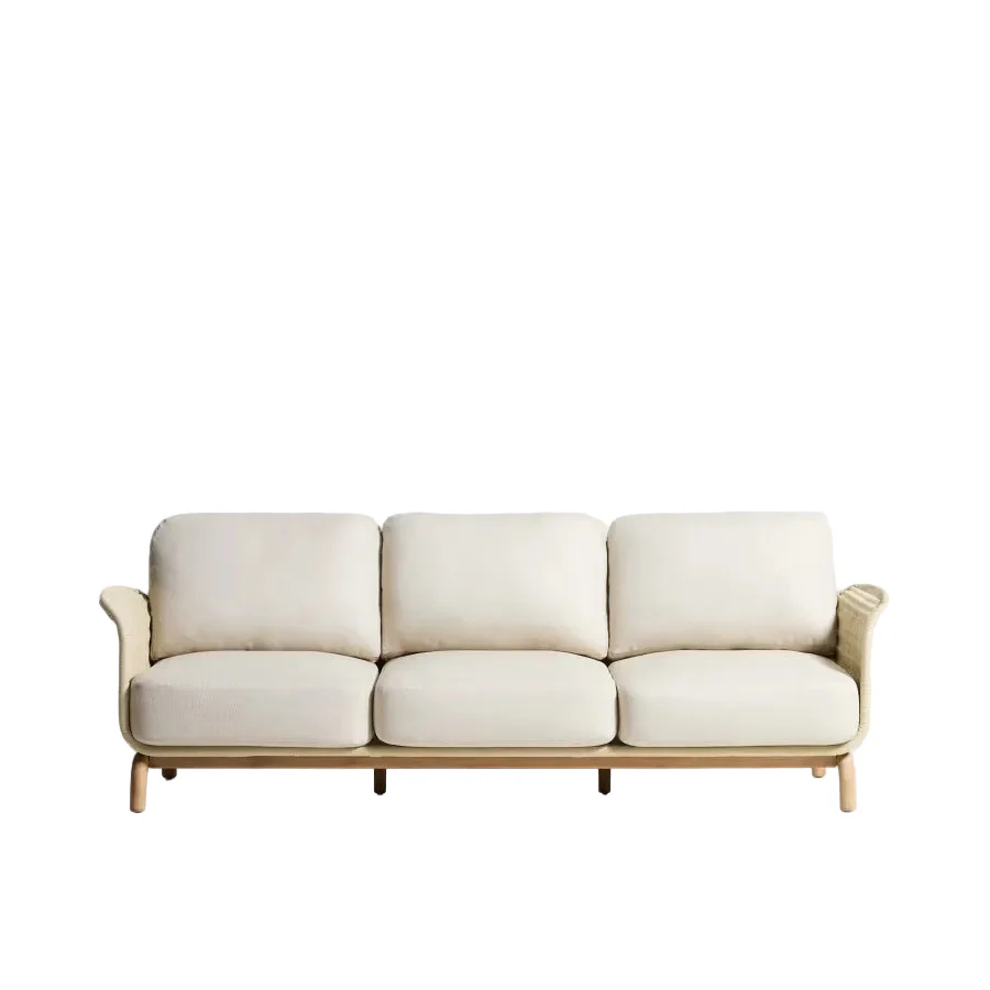 Sofa ogrodowa 3-osobowa ALIPA beżowy - Image 3