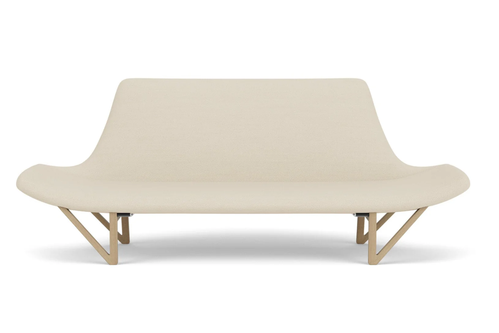 Sofa PAGODE kremowy z dębową podstawą - Image 3