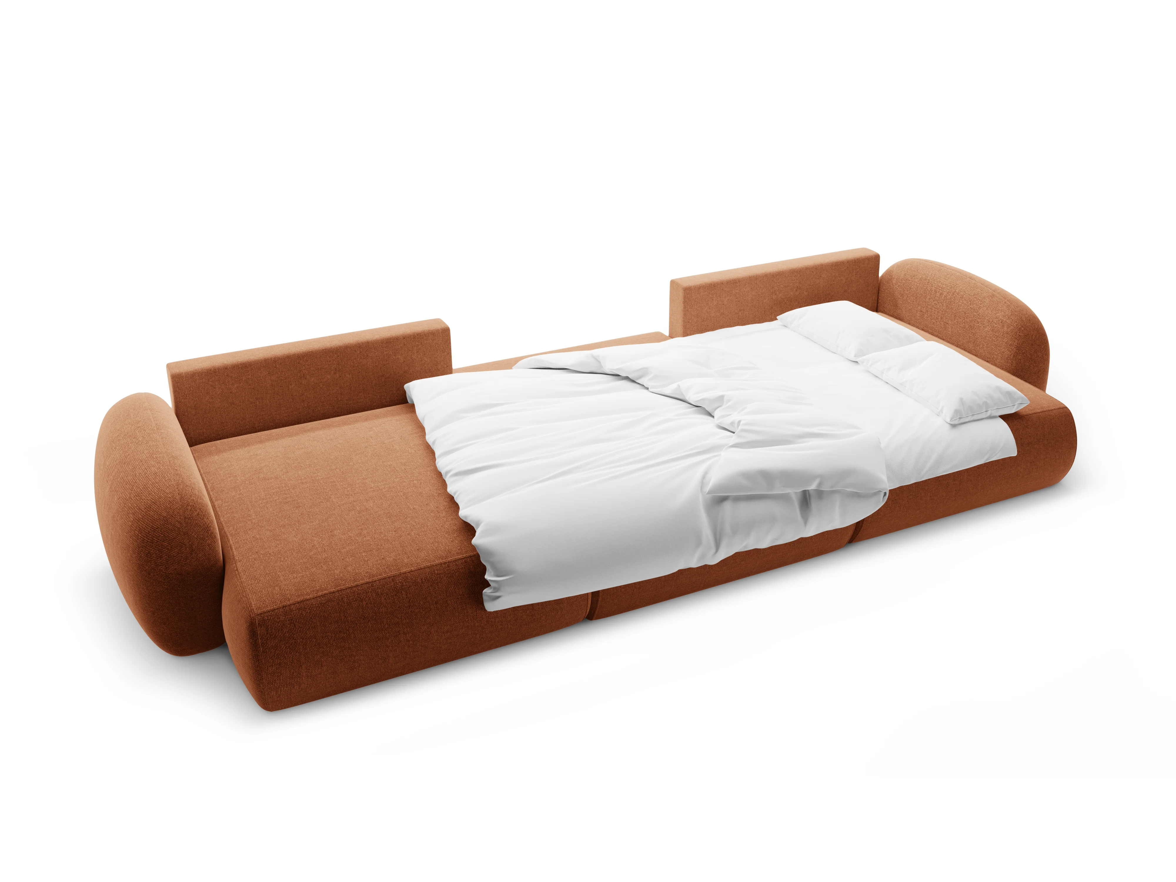 Sofa panoramiczna z funkcją spania 5-osobowa TONALE ceglany - Image 3