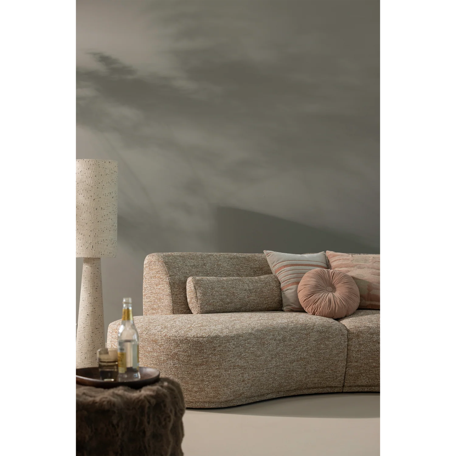 Sofa półokrągła 4-osobowa BATAVIER piaskowy melanż - Image 2