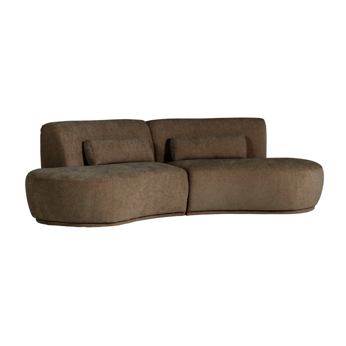 Sofa półokrągła 4-osobowa BATAVIER brązowy