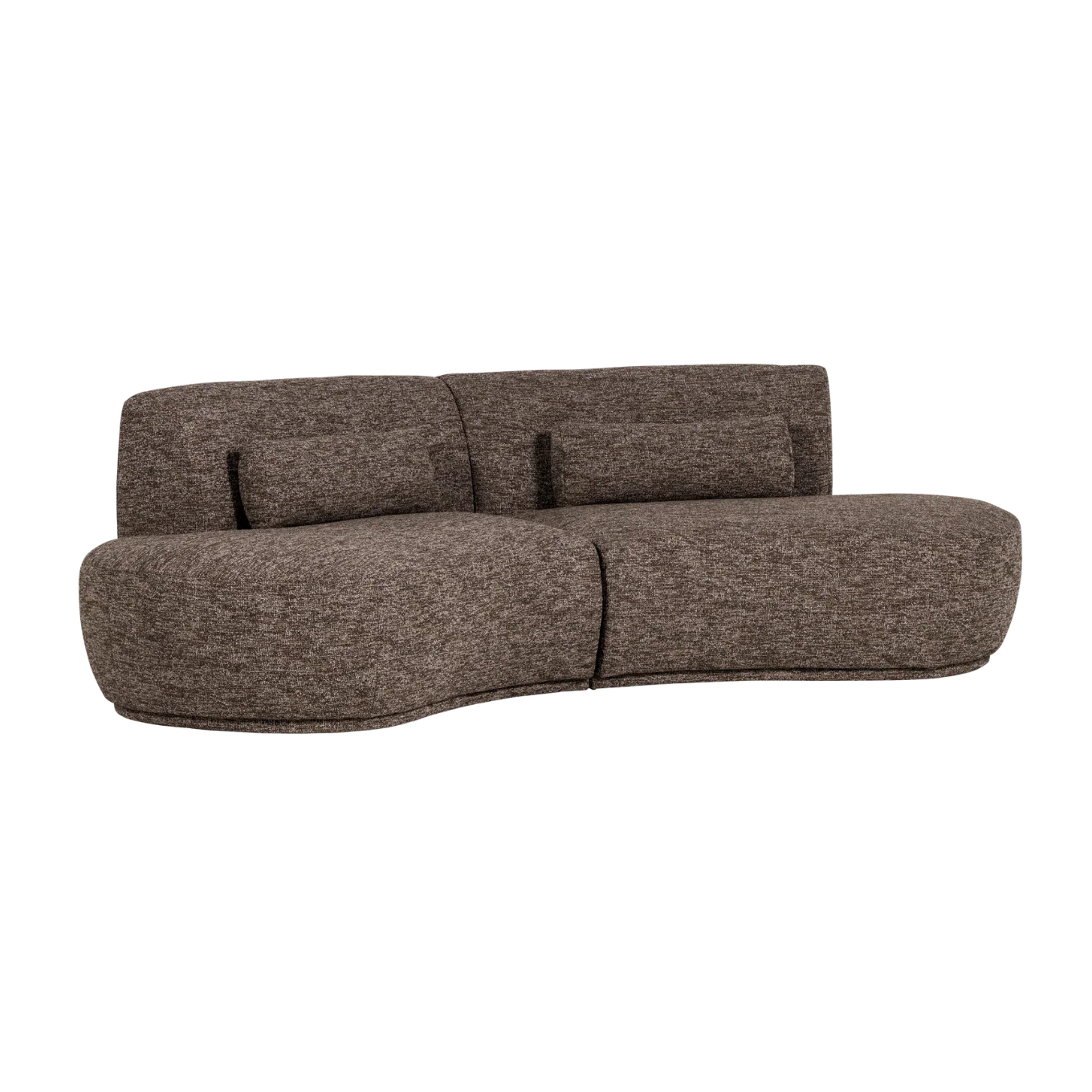 Sofa półokrągła 4-osobowa BATAVIER brązowy melanż