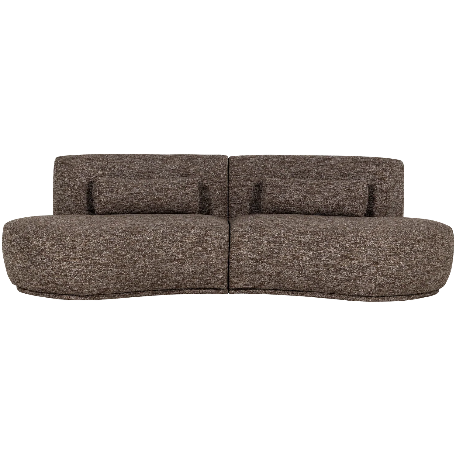 Sofa półokrągła 4-osobowa BATAVIER brązowy melanż - Image 4