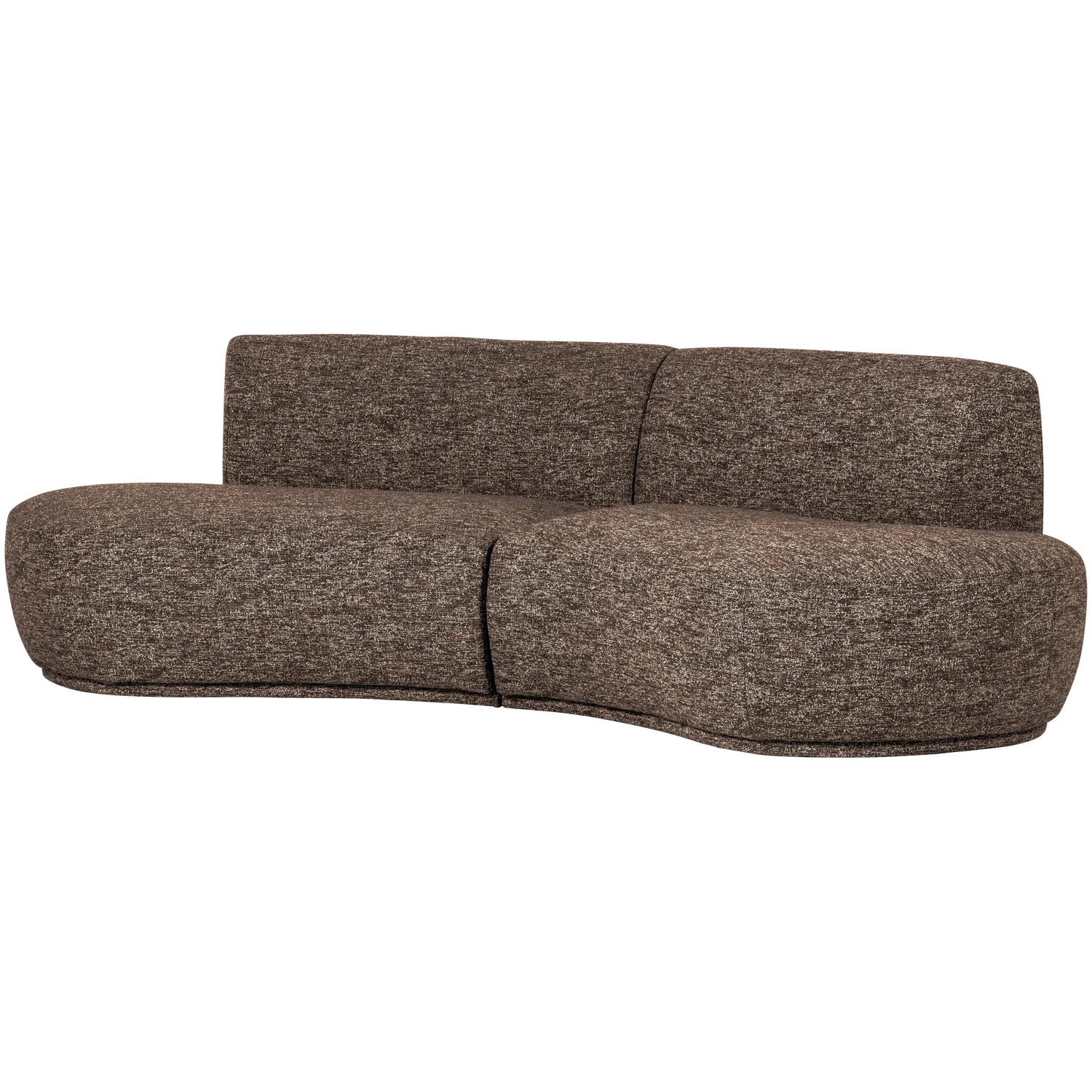 Sofa półokrągła 4-osobowa BATAVIER brązowy melanż - Image 5