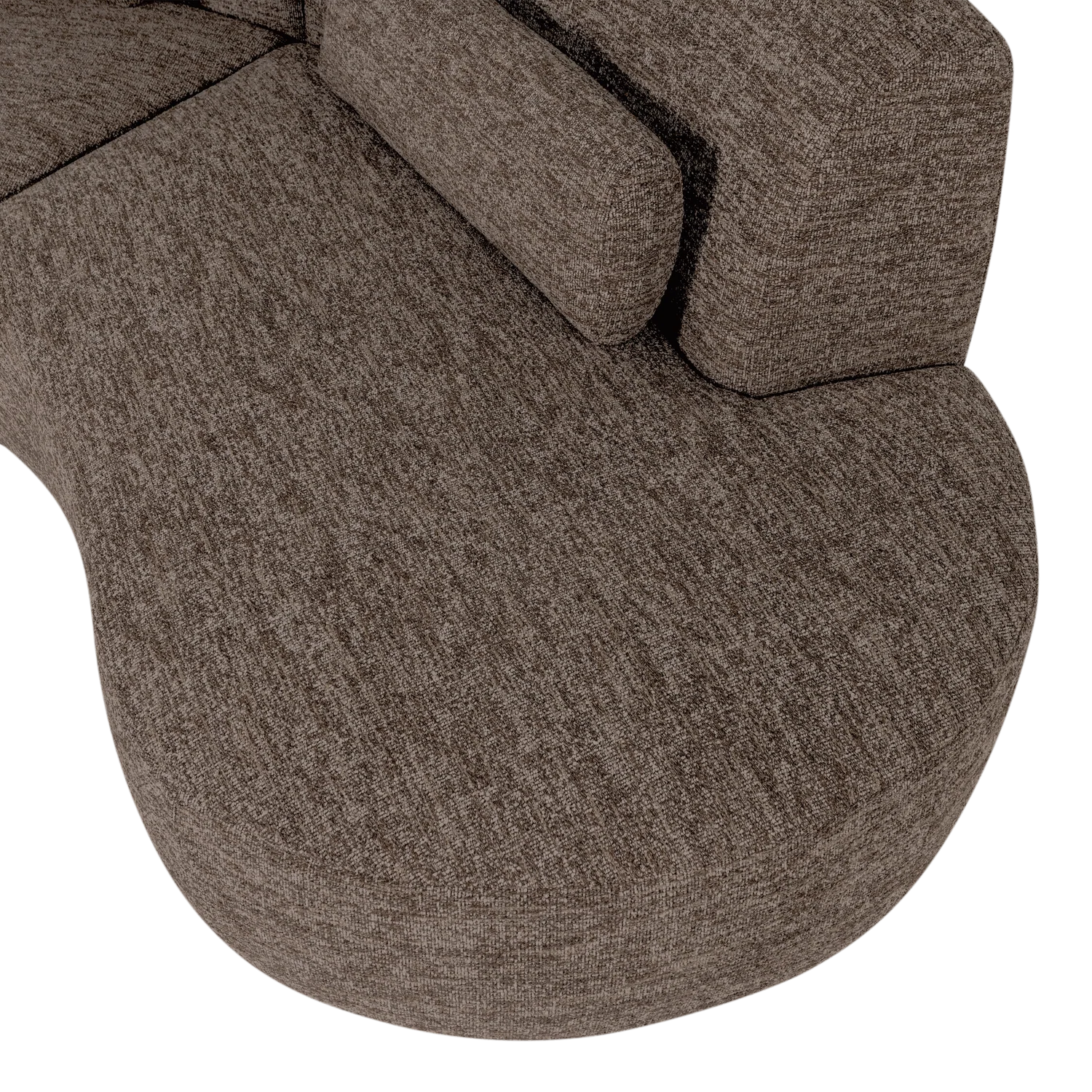 Sofa półokrągła 4-osobowa BATAVIER brązowy melanż - Image 7
