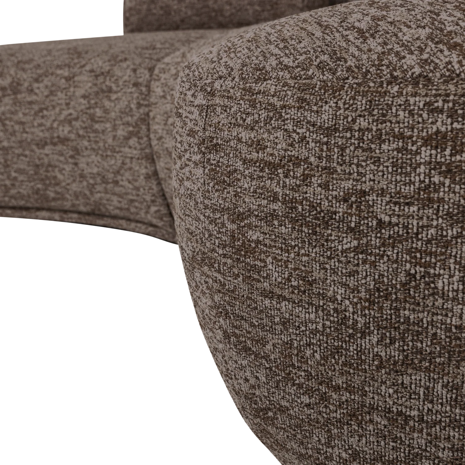 Sofa półokrągła 4-osobowa BATAVIER brązowy melanż - Image 8
