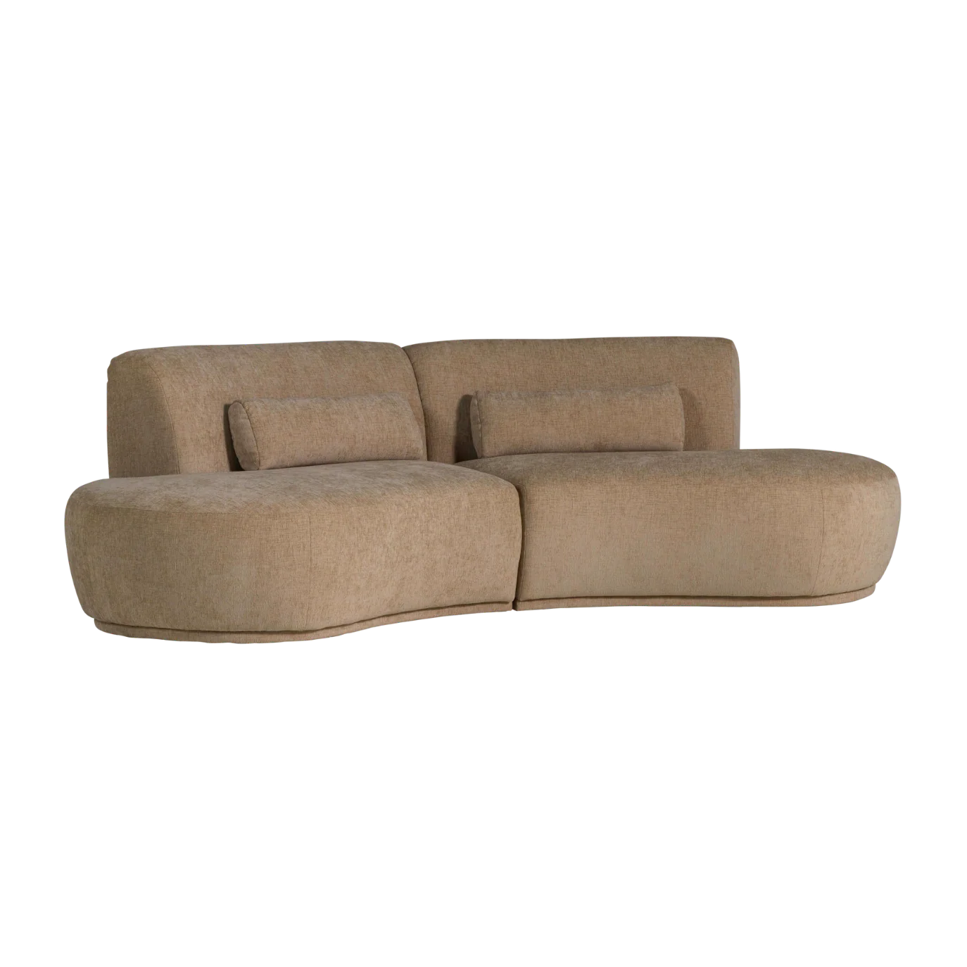 Sofa półokrągła 4-osobowa BATAVIER jasnobrązowy