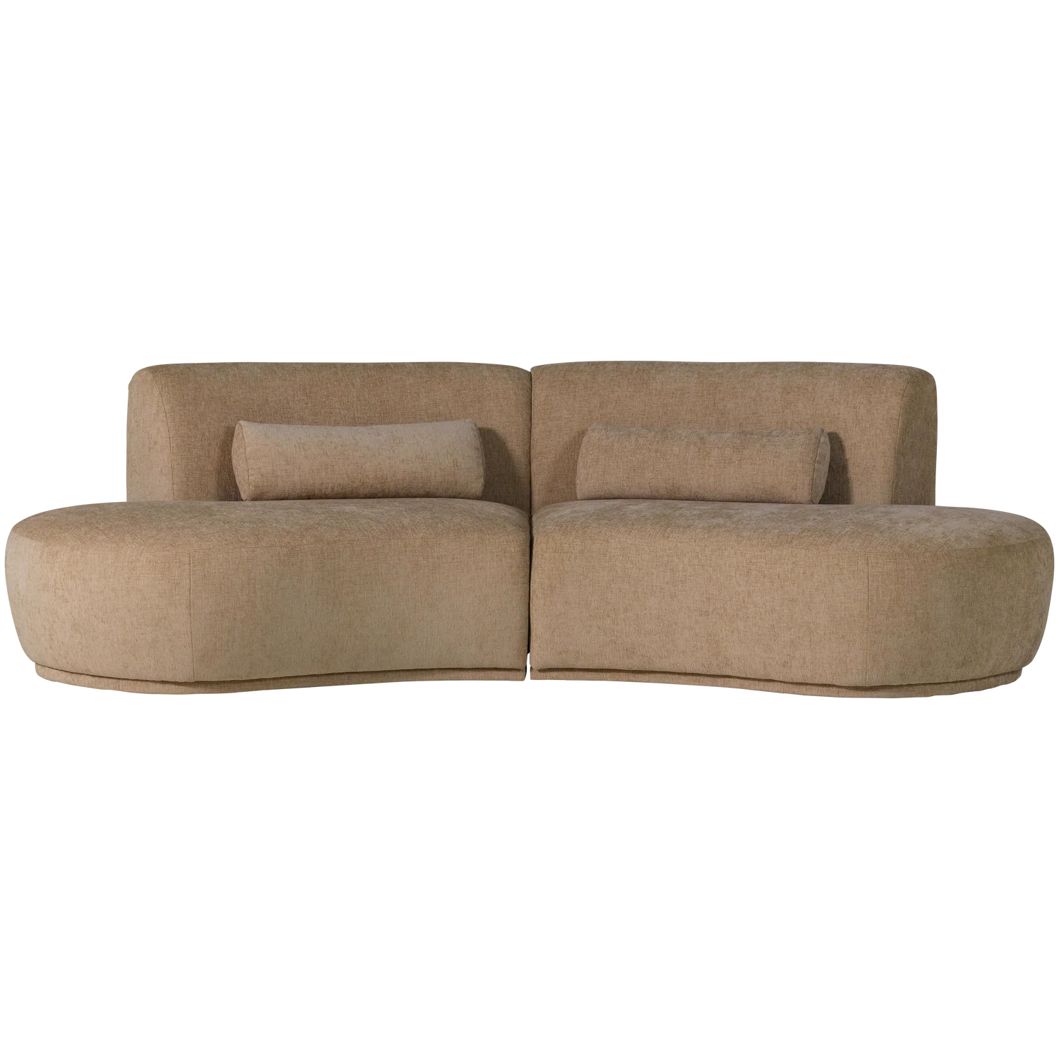 Sofa półokrągła 4-osobowa BATAVIER jasnobrązowy - Image 4