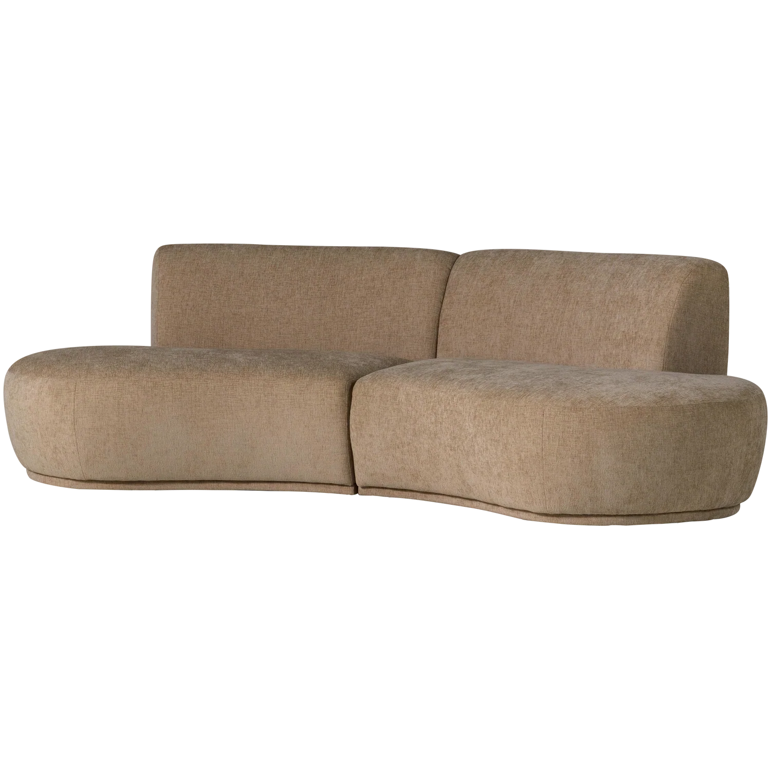 Sofa półokrągła 4-osobowa BATAVIER jasnobrązowy - Image 5