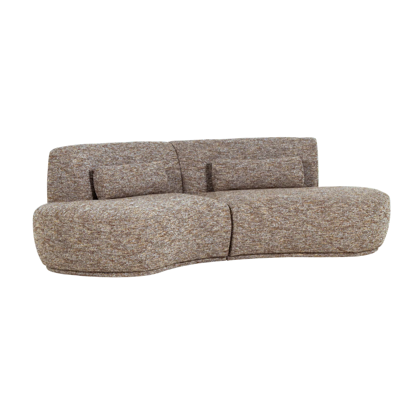 Sofa półokrągła 4-osobowa BATAVIER jasnobrązowy melanż