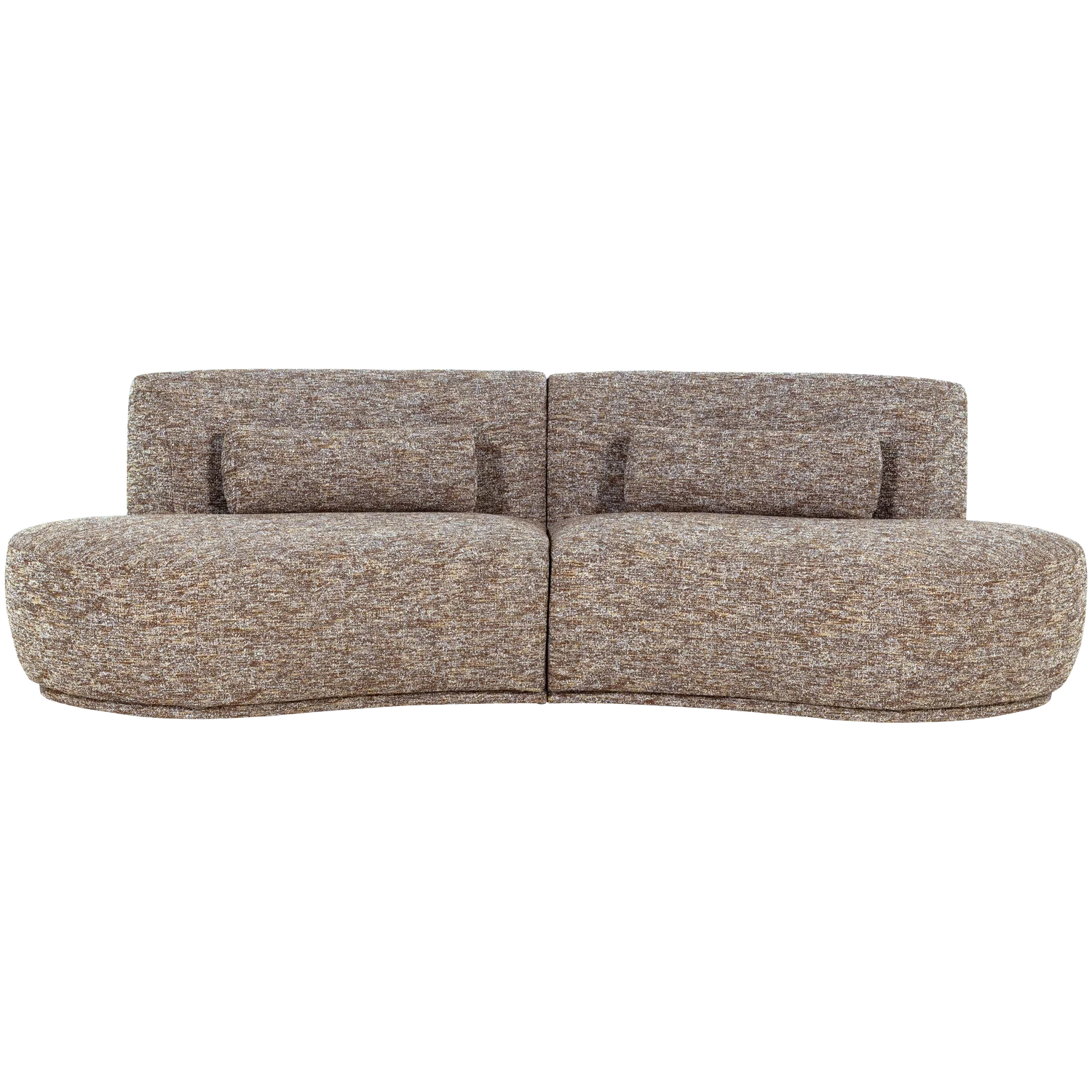 Sofa półokrągła 4-osobowa BATAVIER jasnobrązowy melanż - Image 4