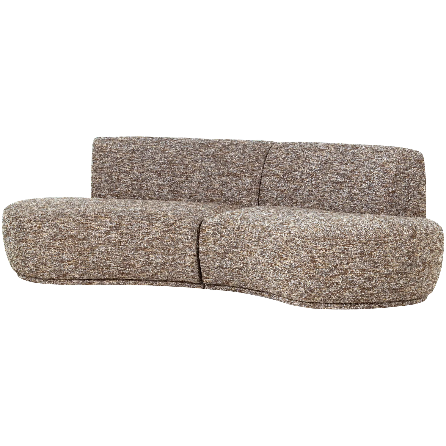 Sofa półokrągła 4-osobowa BATAVIER jasnobrązowy melanż - Image 5