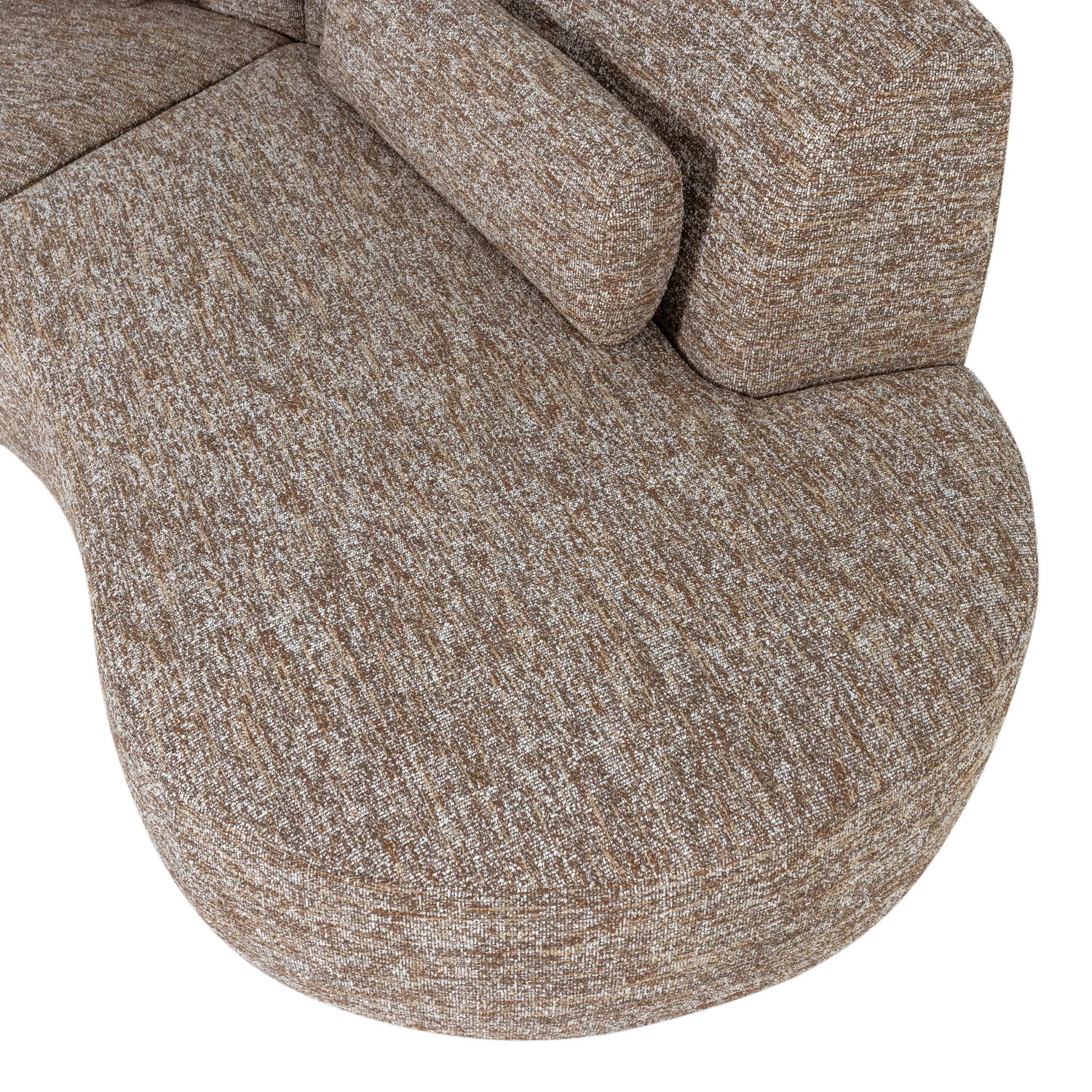 Sofa półokrągła 4-osobowa BATAVIER jasnobrązowy melanż - Image 7