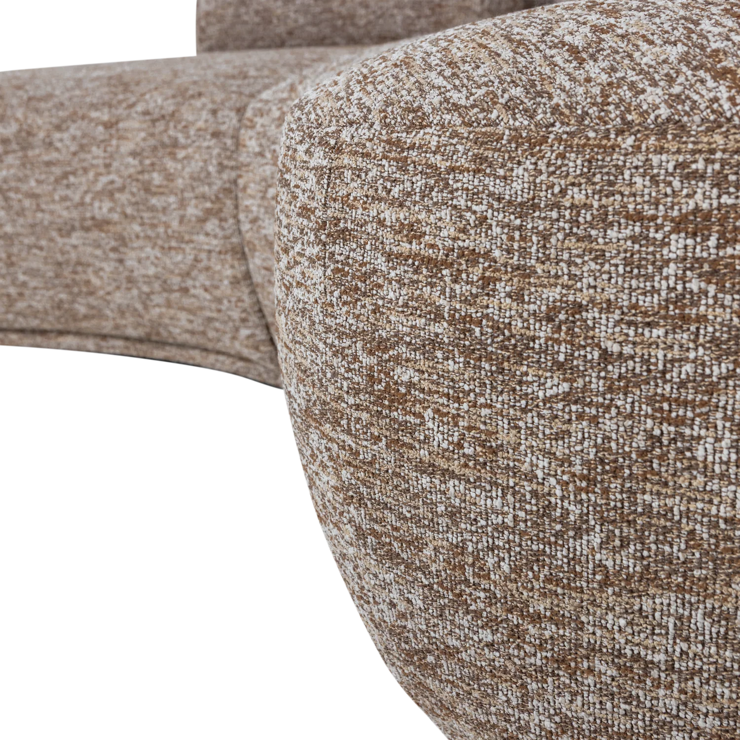 Sofa półokrągła 4-osobowa BATAVIER jasnobrązowy melanż - Image 8